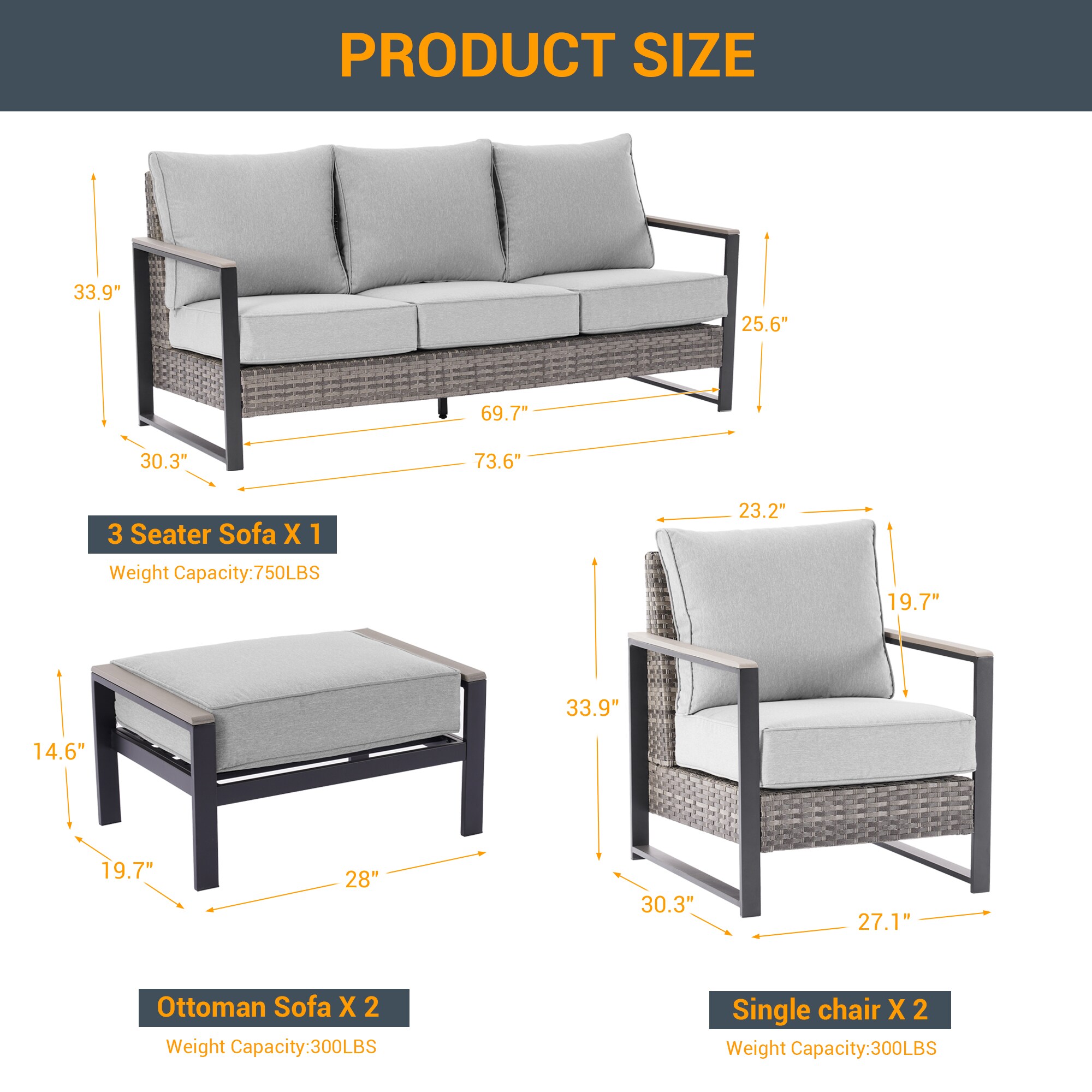 Sonkuki SD-PS-148HLY Patio-Conversation-Sets - View #4