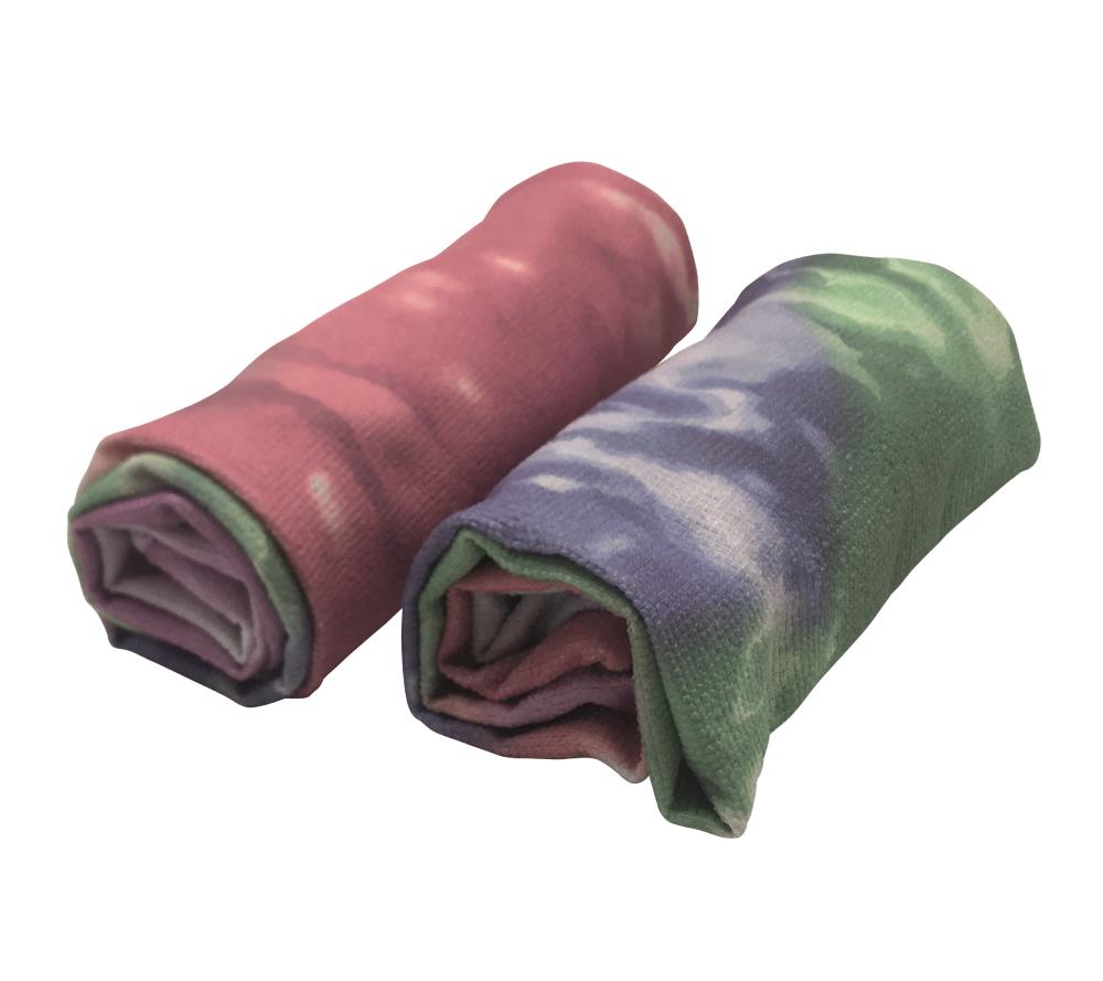 FormFit Yoga Linen 2PK Nat Hand Towel - Green/Grey, Polyester