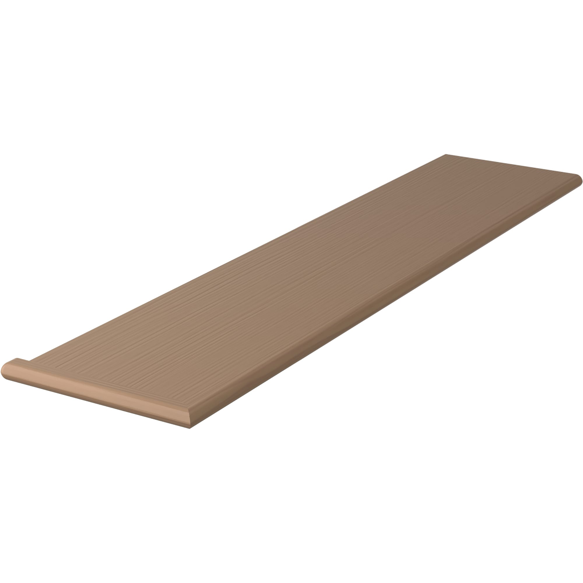 L.J. Smith Stair Systems 807011X48LH-P 48-in x 11.5-in x 1-in Brown Poplar Left return Bullnose Stair Tread