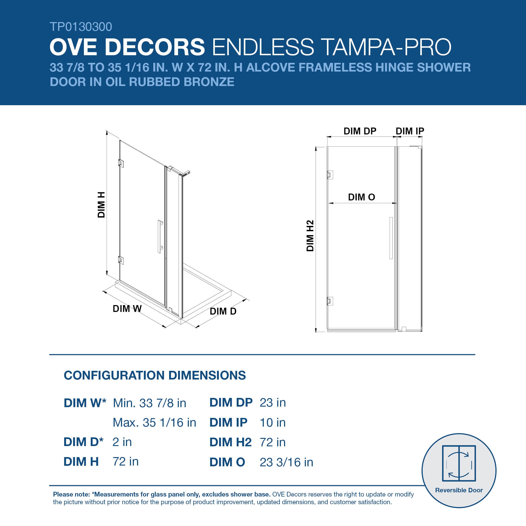 OVE Decors 828796053044 Shower-Doors - View #2