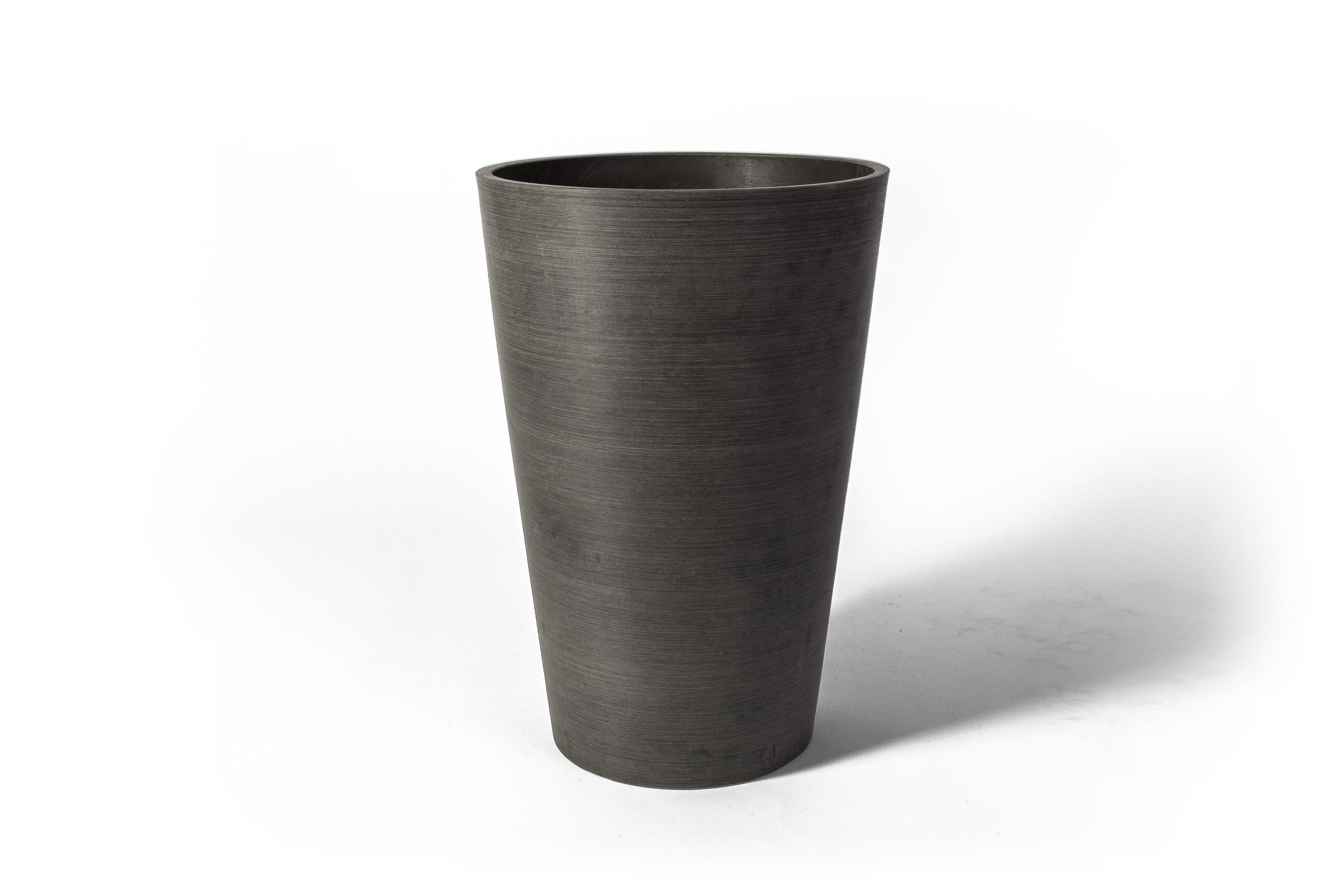 Algreen Products 16230 Round 18.0-in W x 18-in H x 18-in D Gray Mixed/Composite Indoor/Outdoor Planter