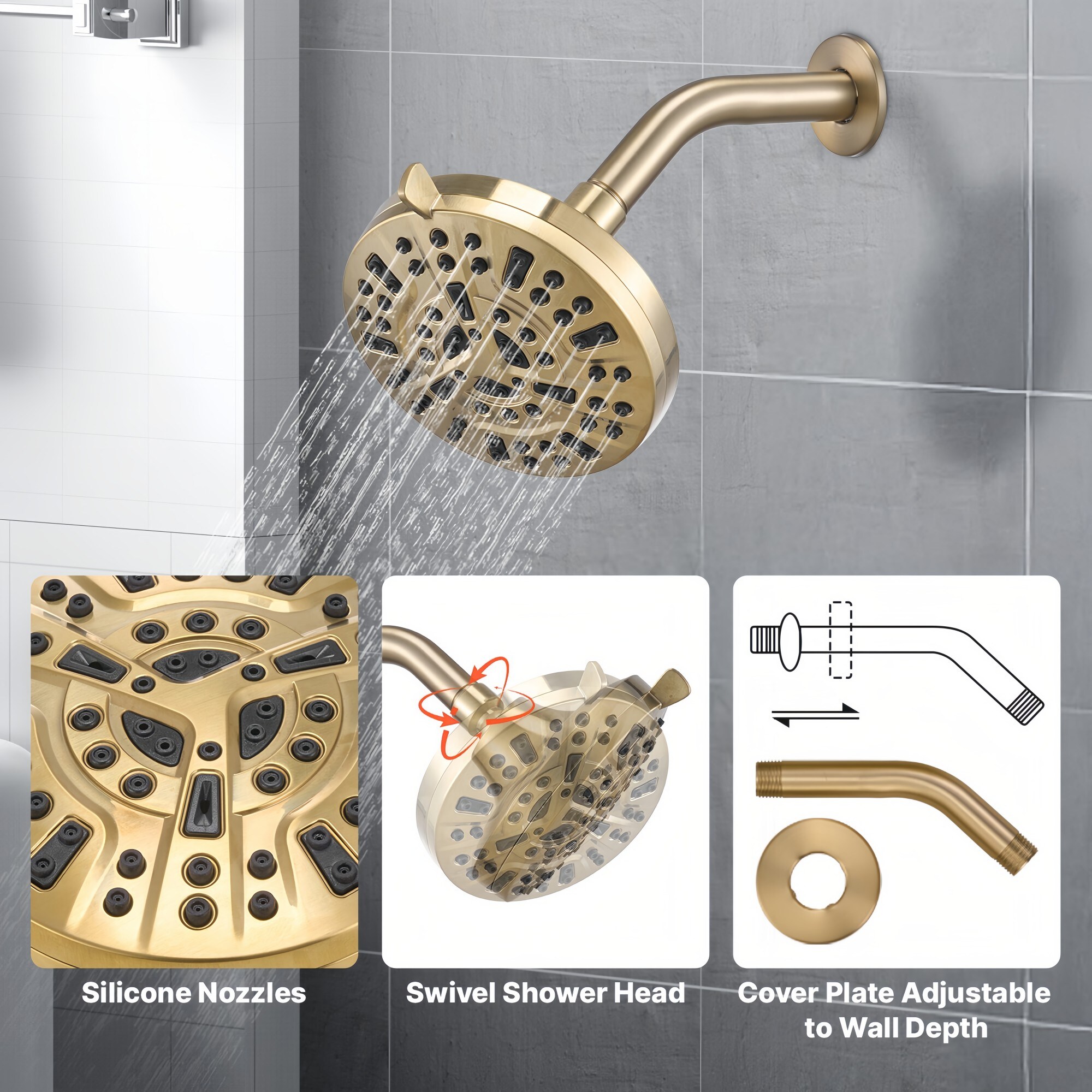 Numhew NHSEAN1865 Fixed-Showerhead - View #4