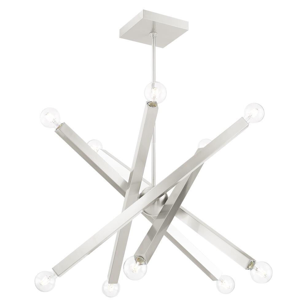Solna Brushed Nickel 10-Light Modern Chandelier
