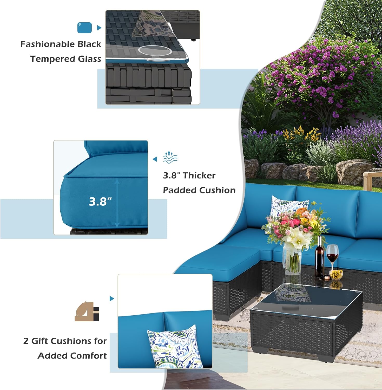 AECOJOY 16002BKBU-9-LS02 Patio-Sofas-Daybeds - View #5