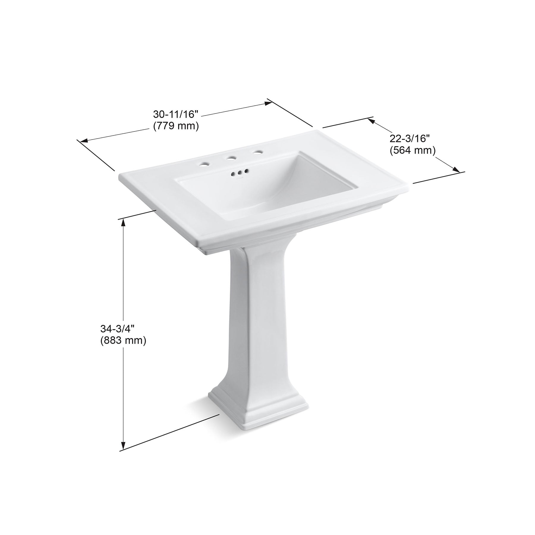 KOHLER 2268-8-0 Complete-Pedestal-Lavatories - View #5