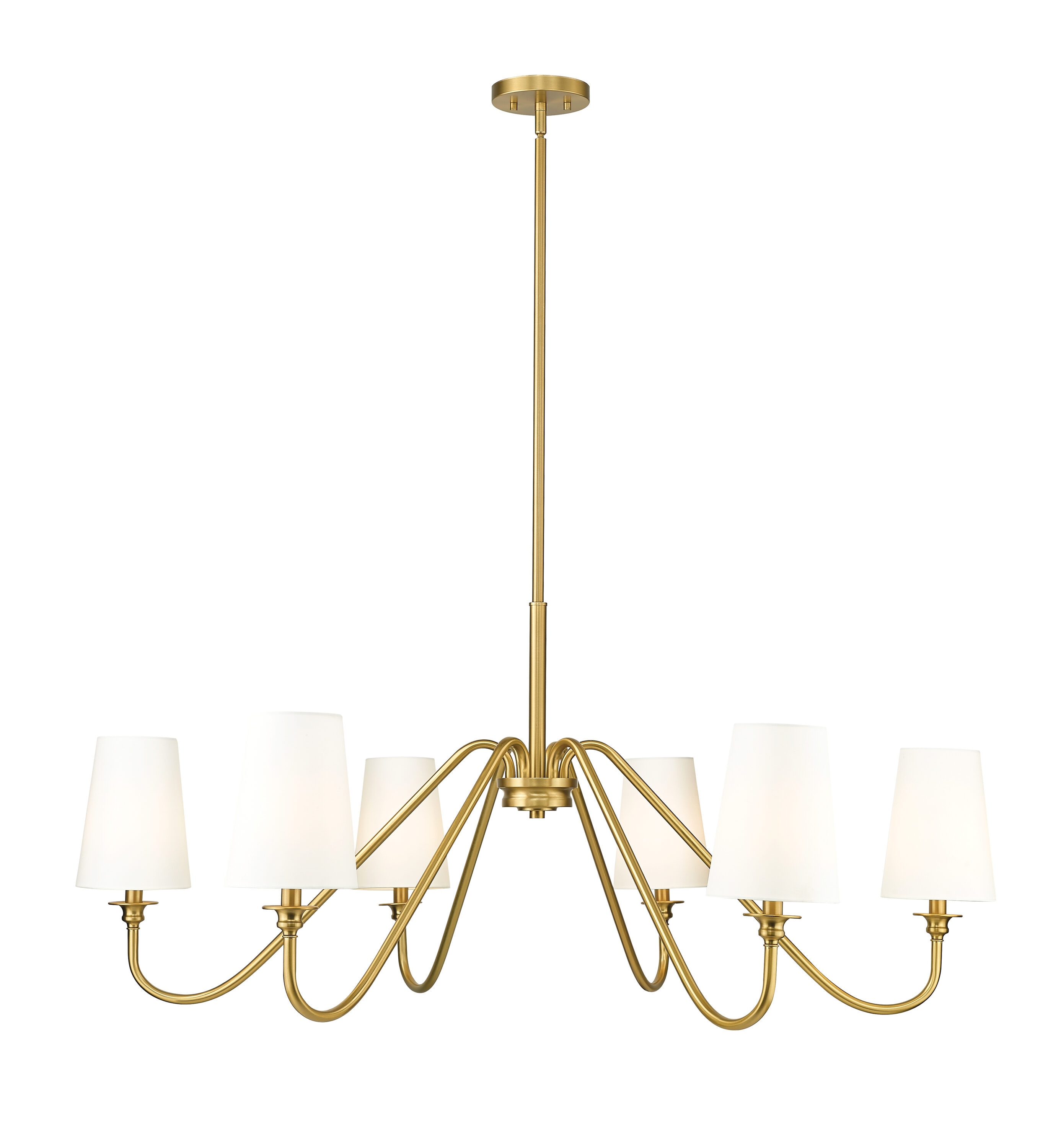 Z-Lite 7509-6-46MGLD Gianna 6 -Light Gold Transitional For Use in Bedrooms, Dining Rooms, Foyers, Kitchens, Living Rooms Chandelier