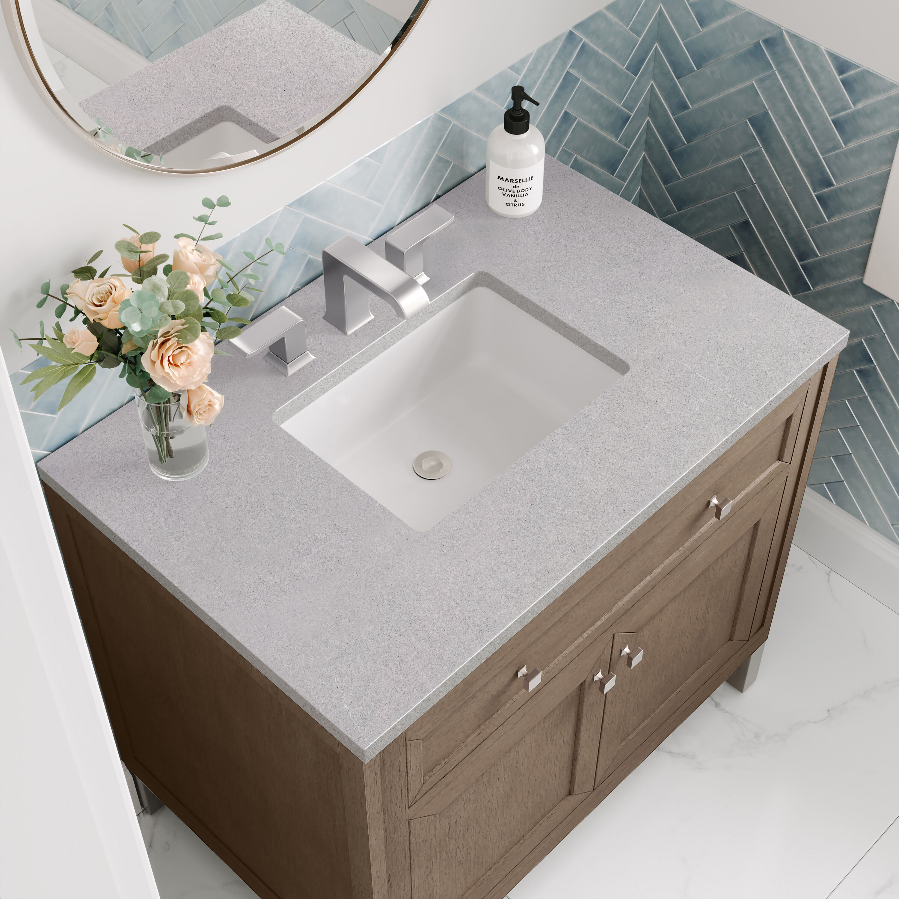 James Martin Vanities 305-V36-WWW-3ESR Bath-Vanity-Combo - View #9