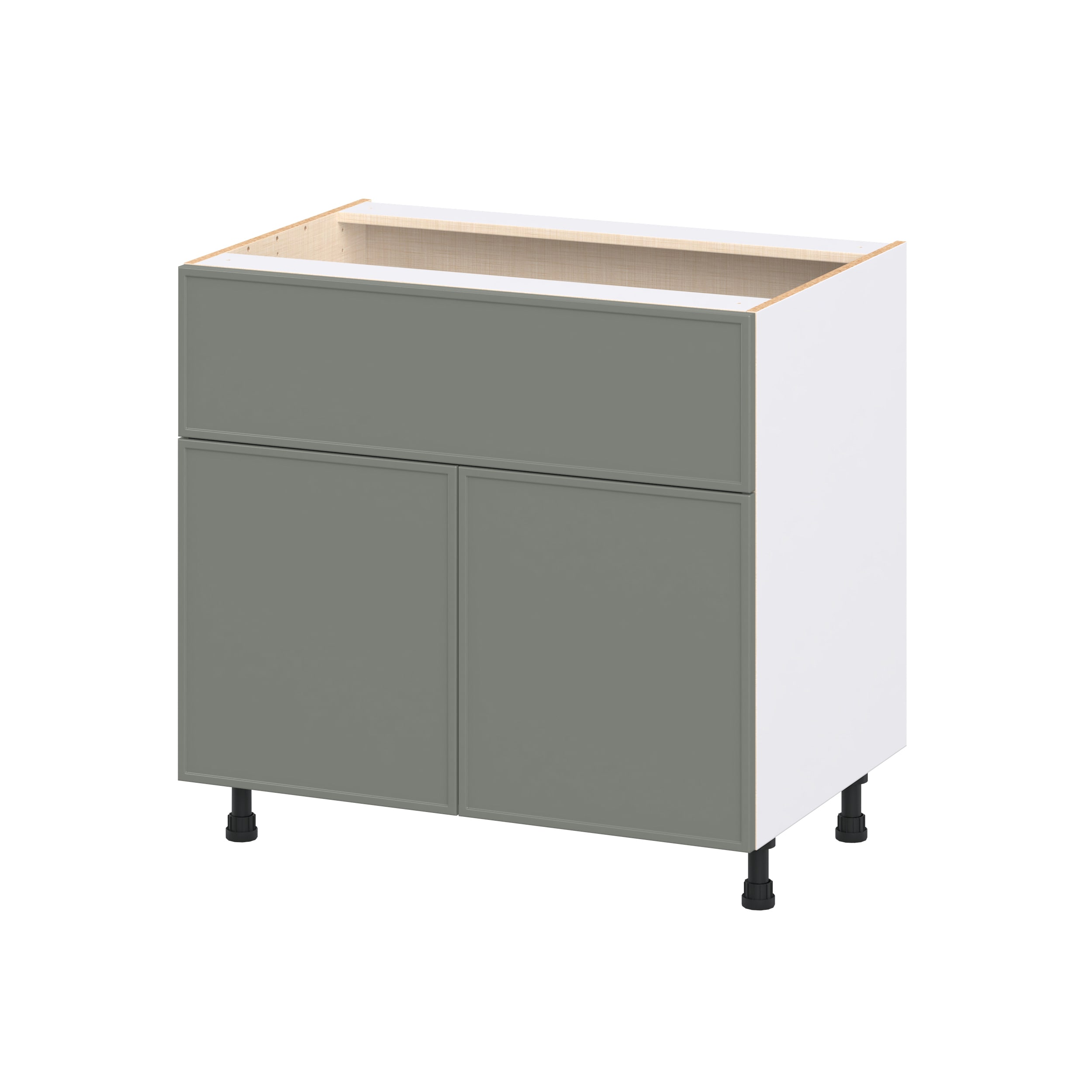 Hugo&Borg DSB36AWD-CO Concord 36-in W x 34.5-in H x 24.66-in D Moss Green Base Fully assembled Cabinet Flat Panel