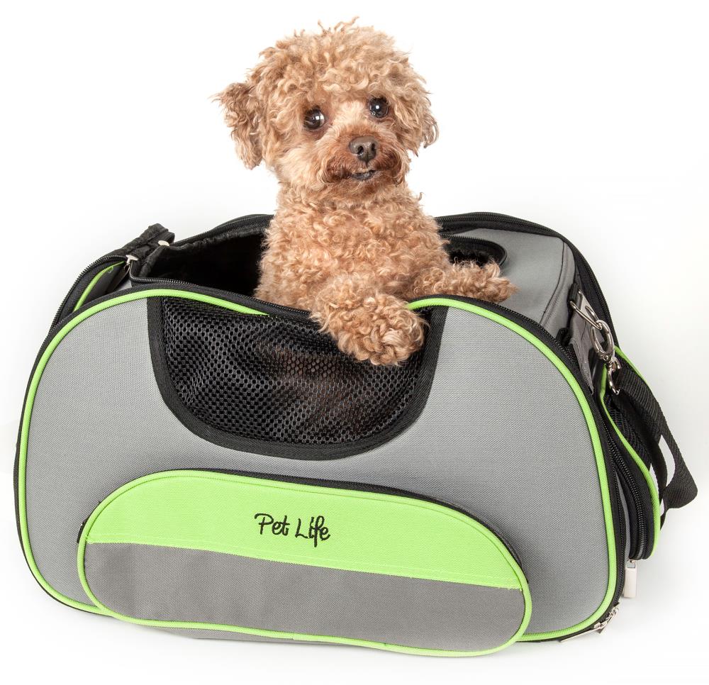Pet Life Airline Approved Folding Sporty Mesh 16.9 x 10.2 x 9.8 Blue Cat & Dog Pet Carrier | PetSmart