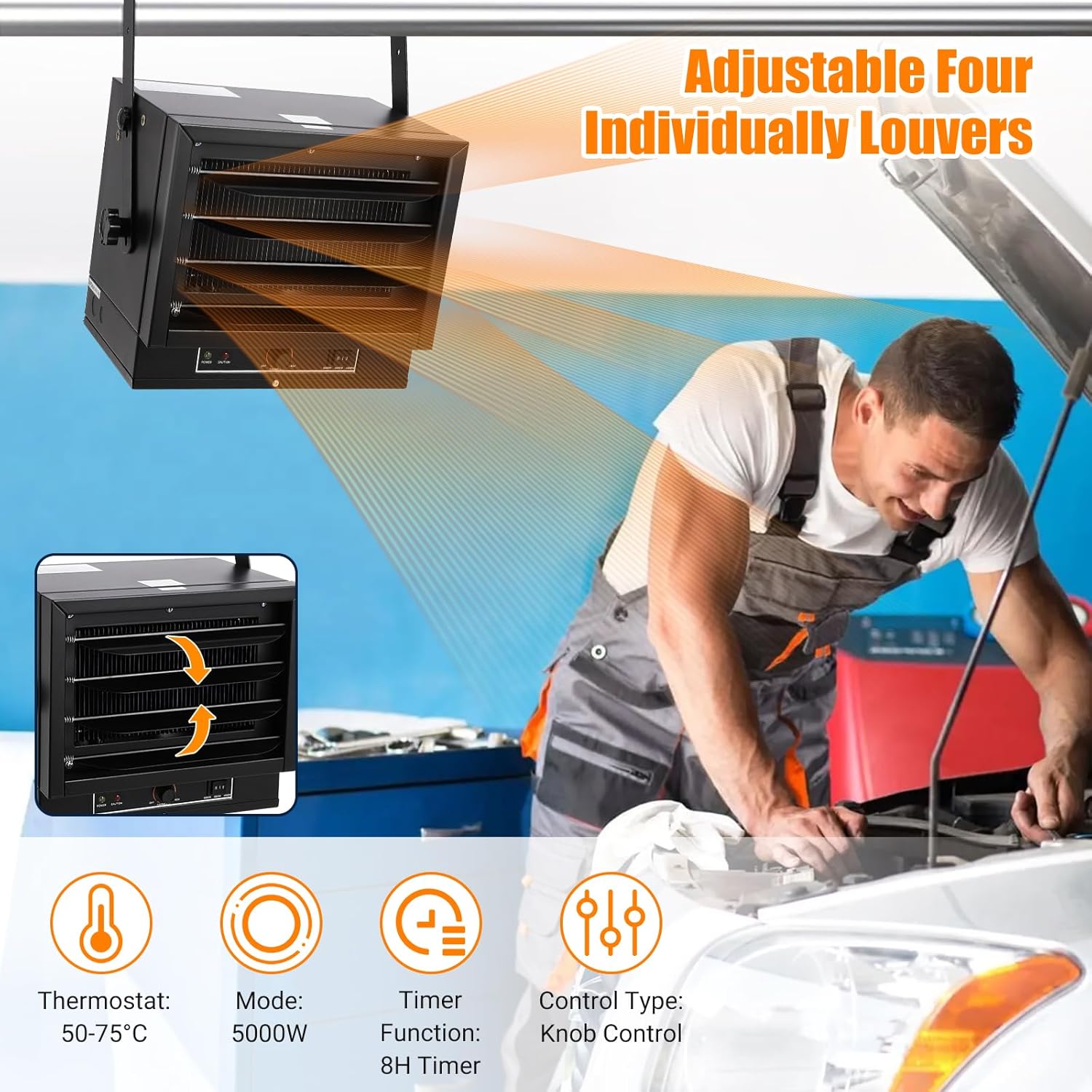 Qeetex LRB-PHO-15FH6NH6 Electric-Garage-Heaters - View #2