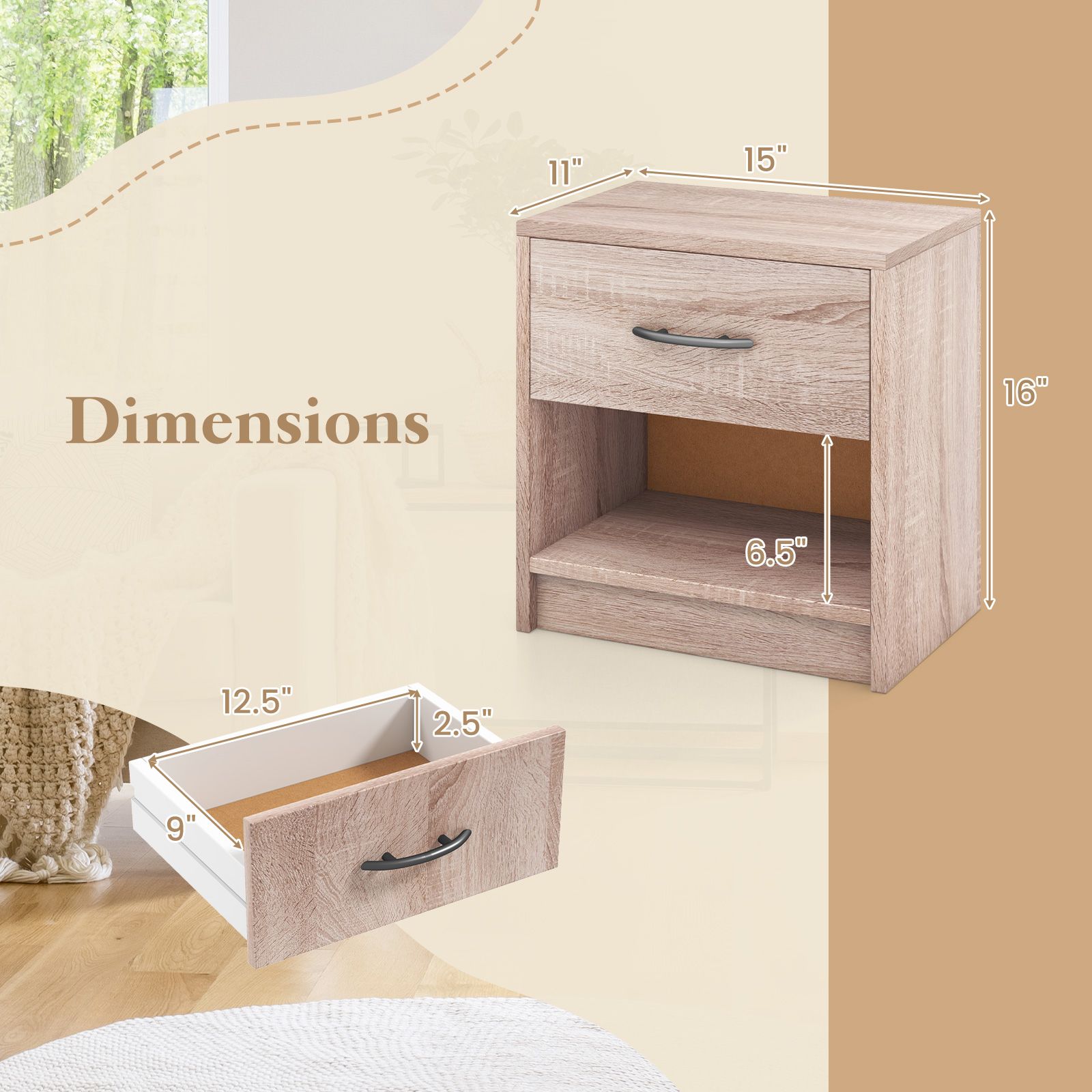 JUSHUA WSY-7H63MW nightstands - View #5