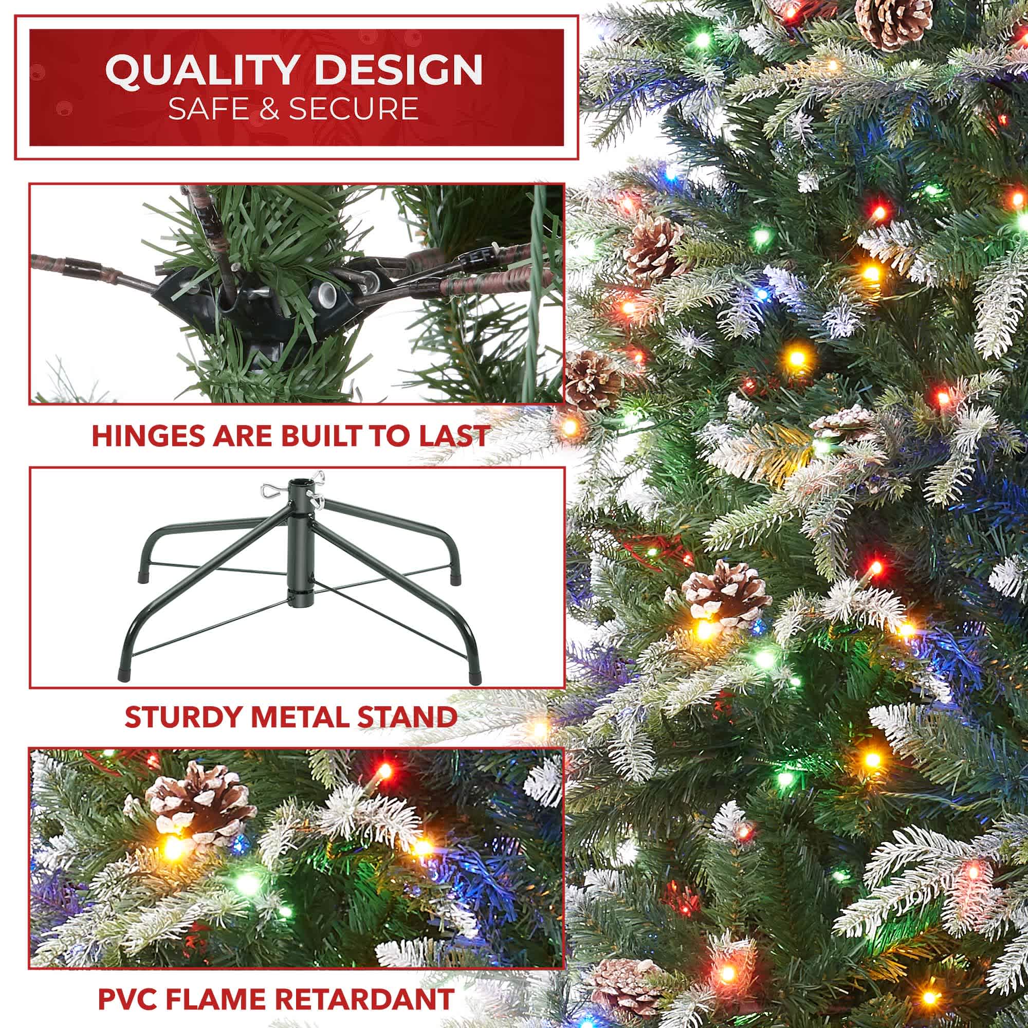 Casafield SZN-TR-257HL Artificial-Christmas-Trees - View #4