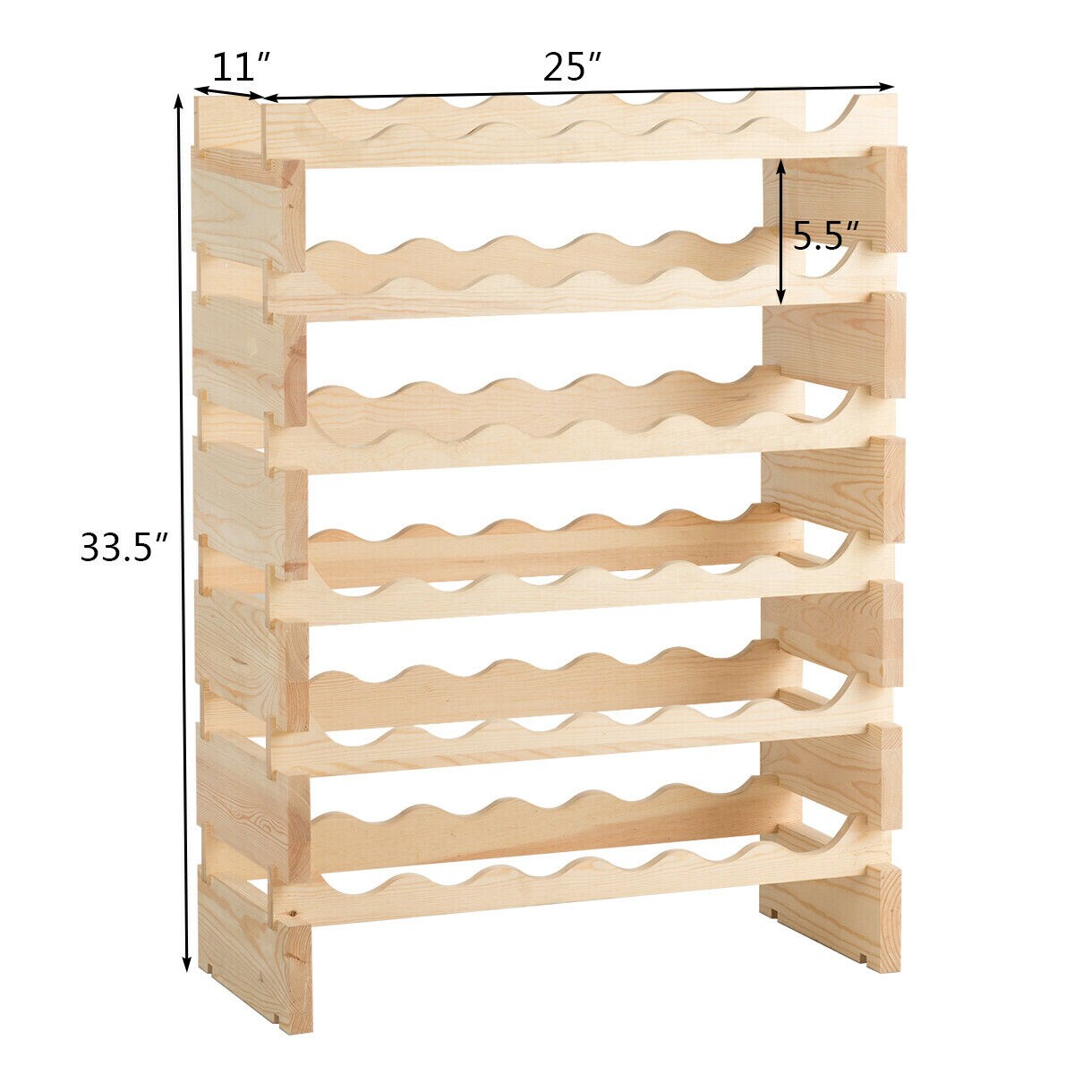 600mm Wine Rack Shelf - Holds 6 Bottles - Fixings Included