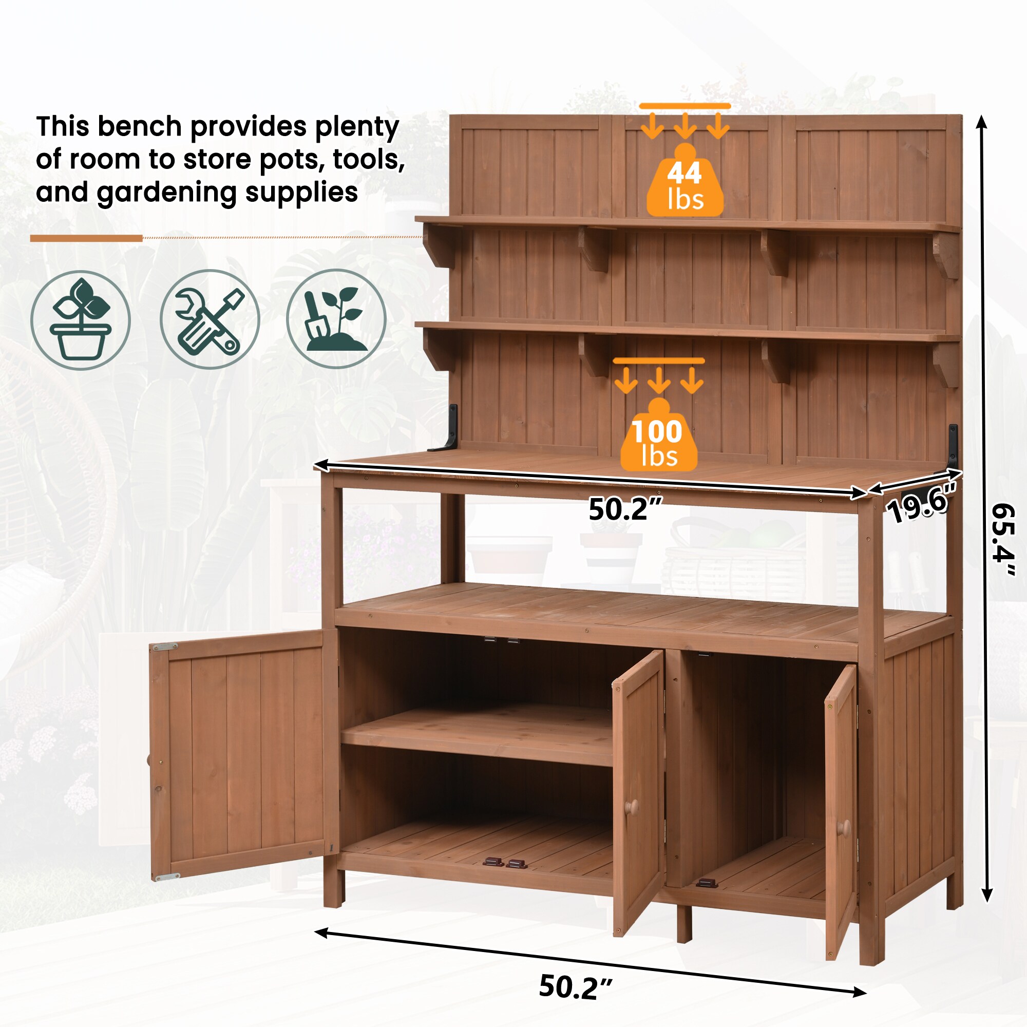 Kahomvis G243-QP717-02 Potting-Benches - View #3