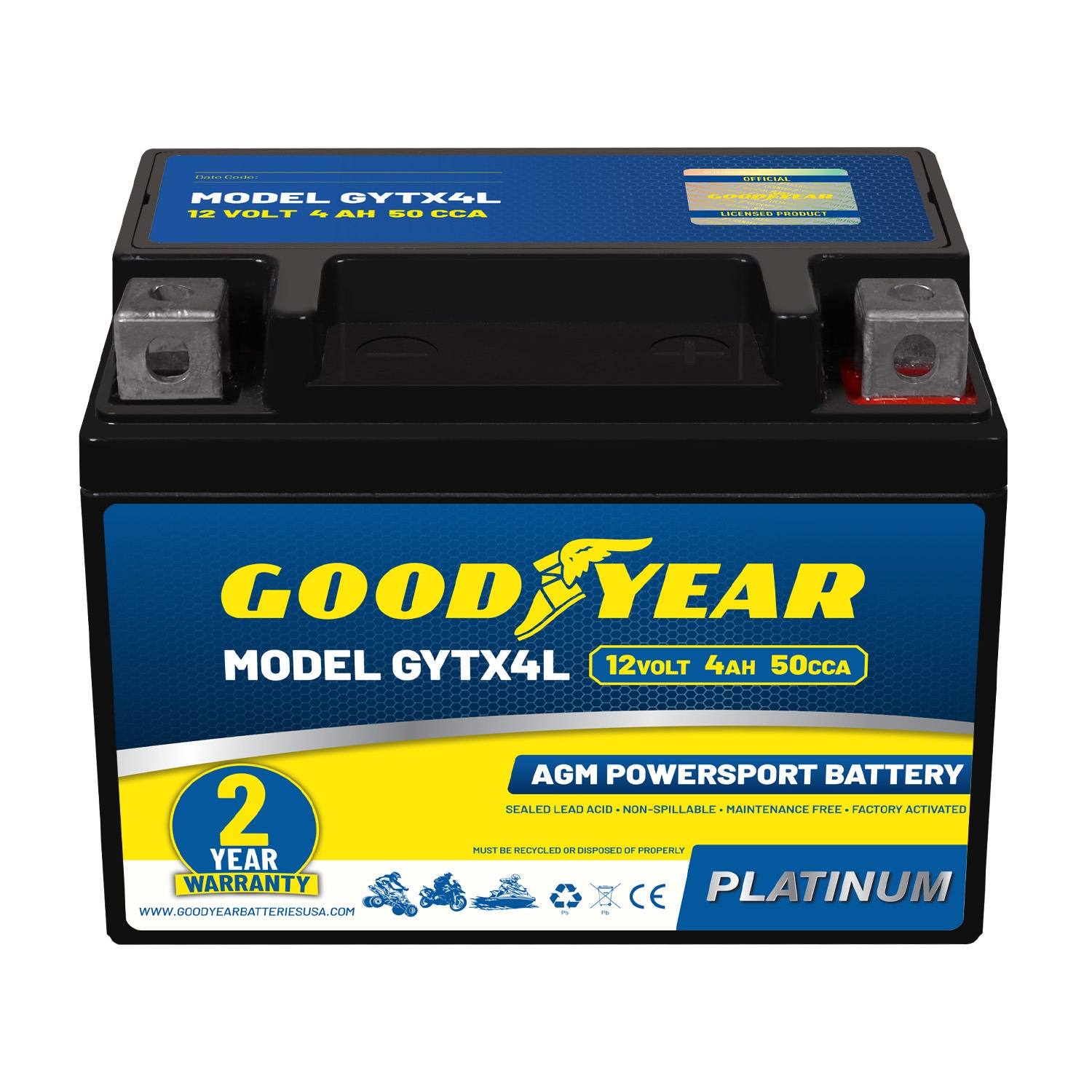 Goodyear Rechargeable Sealed lead acid 1240 Backup power Batteries
