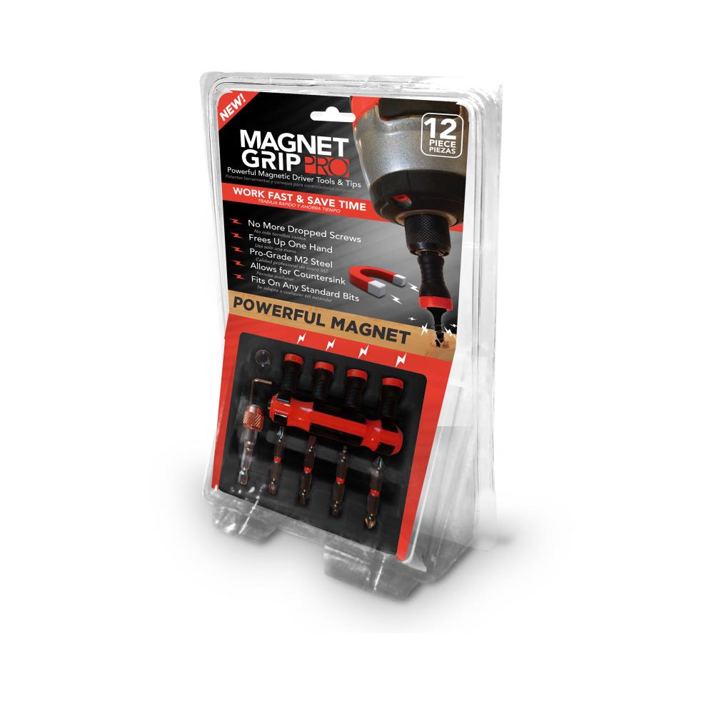 Magnet Grip Pro 2-in Impact Bit Holder Set, Storage Included, Magnetic, Pro-grade M2 Steel