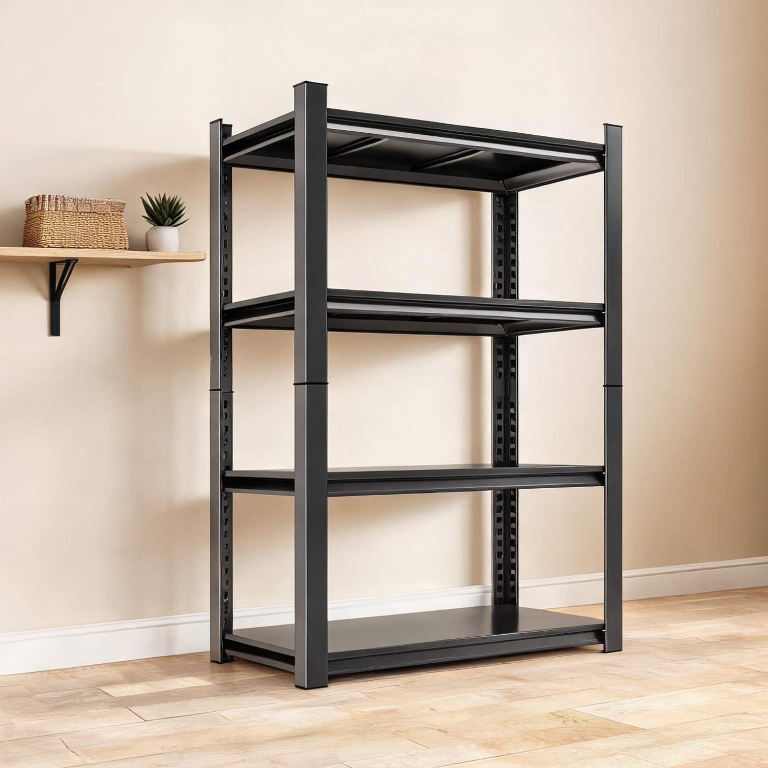 chillscreamni 63-Inch 4-Tier Heavy-Duty Storage Rack Modern Metal Shelf ...