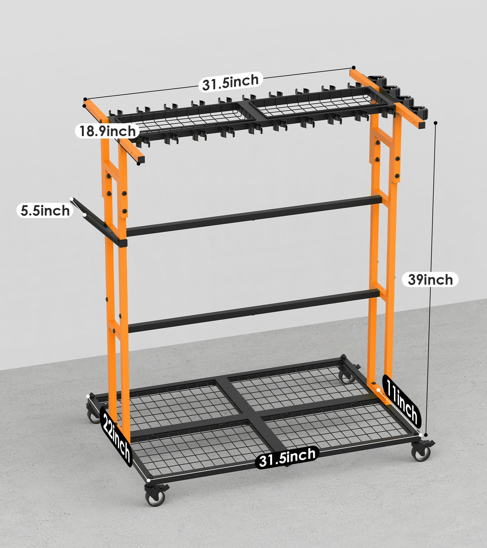 CYIKE Utility Cart with Wheels Garage and Outdoor Garden Tools ...