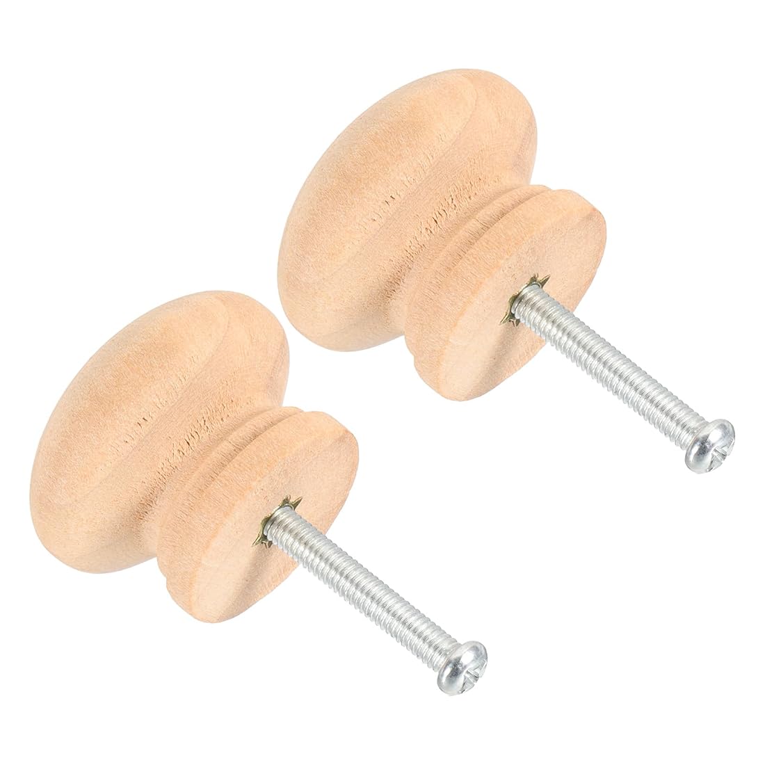 Aoibox  Bifold Door Hardware 2Pcs 2 8 Inch Bi fold Door Round Wood Knob Cabinet Knobs Closet Hardware Repair Part Kit