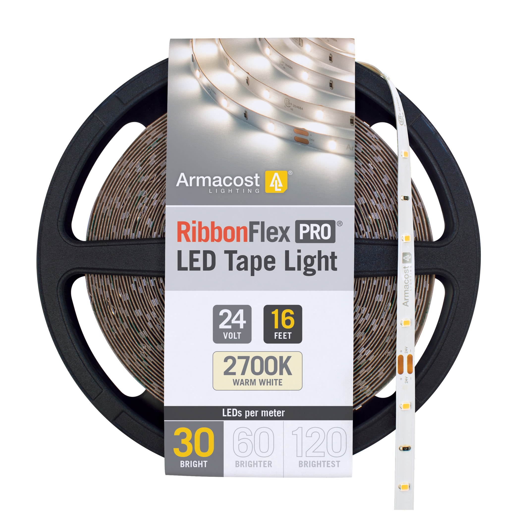 RibbonFlex Pro 24V Warm White LED Under Cabinet Strip Light
