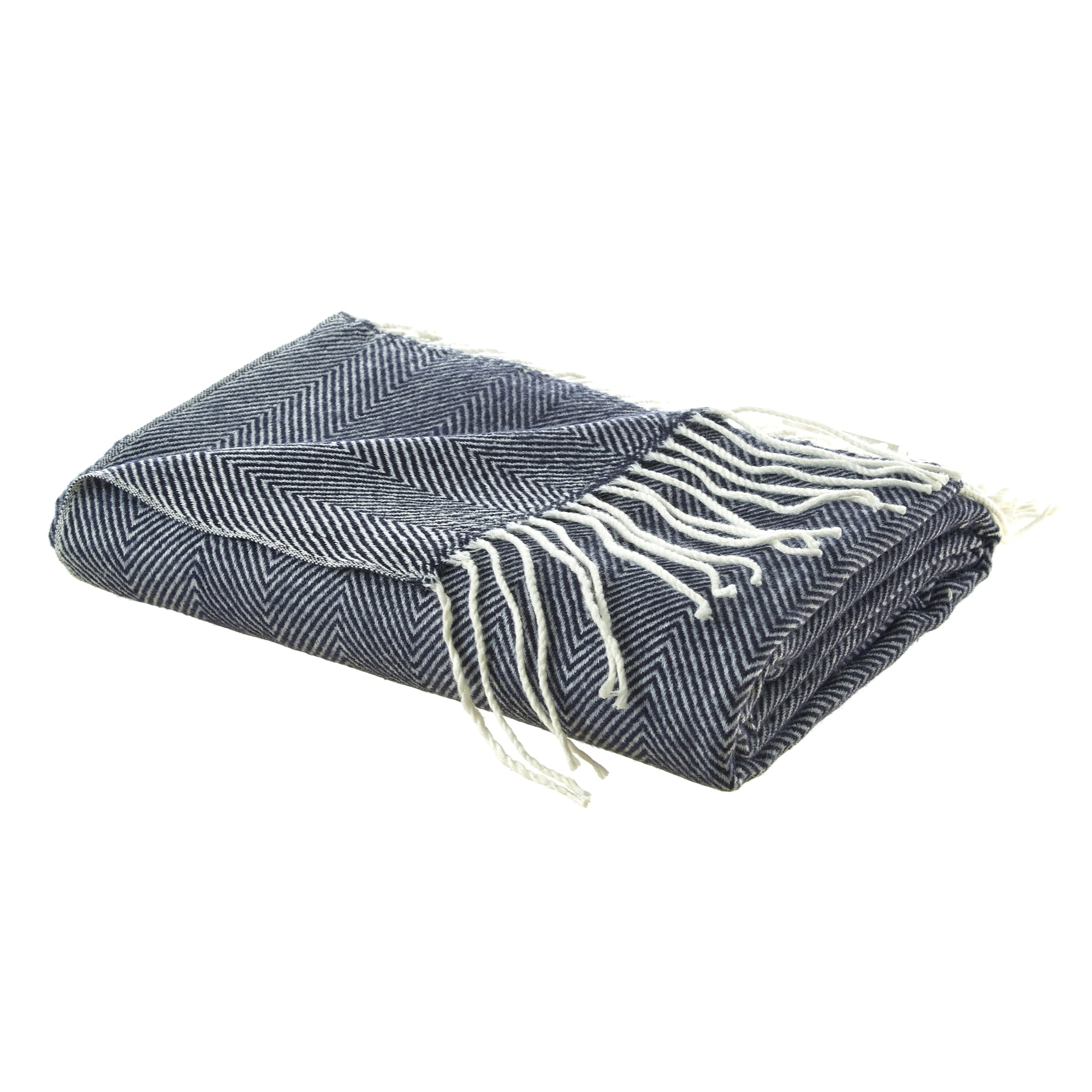 Cozy Tyme T285-30NY-LS Britney Navy 50-in x 60-in Acrylic Throw