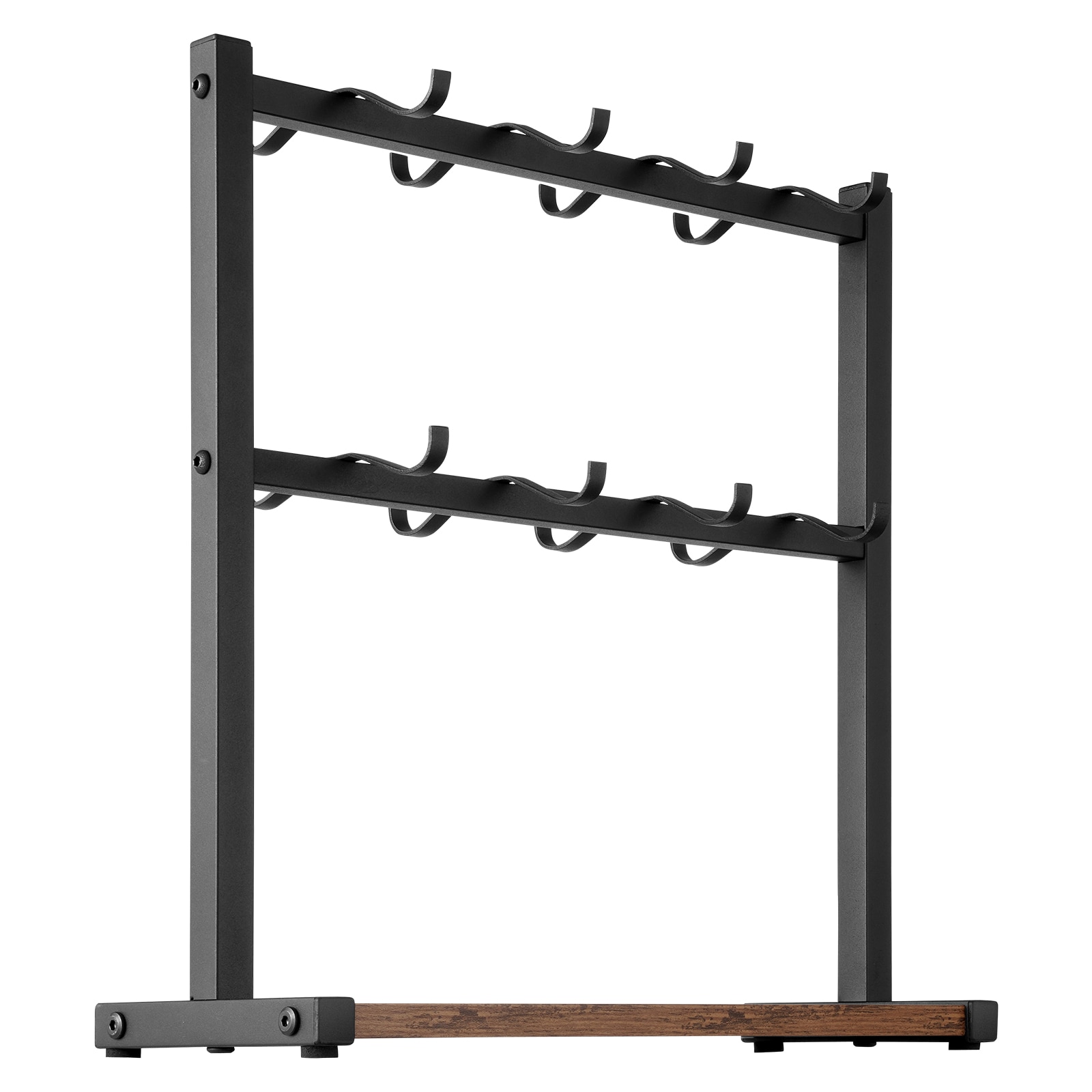VEVOR SCLSMKBGJFCS06579V0 Coffee Mug Holder for Countertop 16 Hooks Coffee Cup Holder with Storage Base 2 Tier Mugs Tree Rack Carbon Steel and Wood Mug Display Stand for Coffee Bar Home Storage and Display (Matte Black)