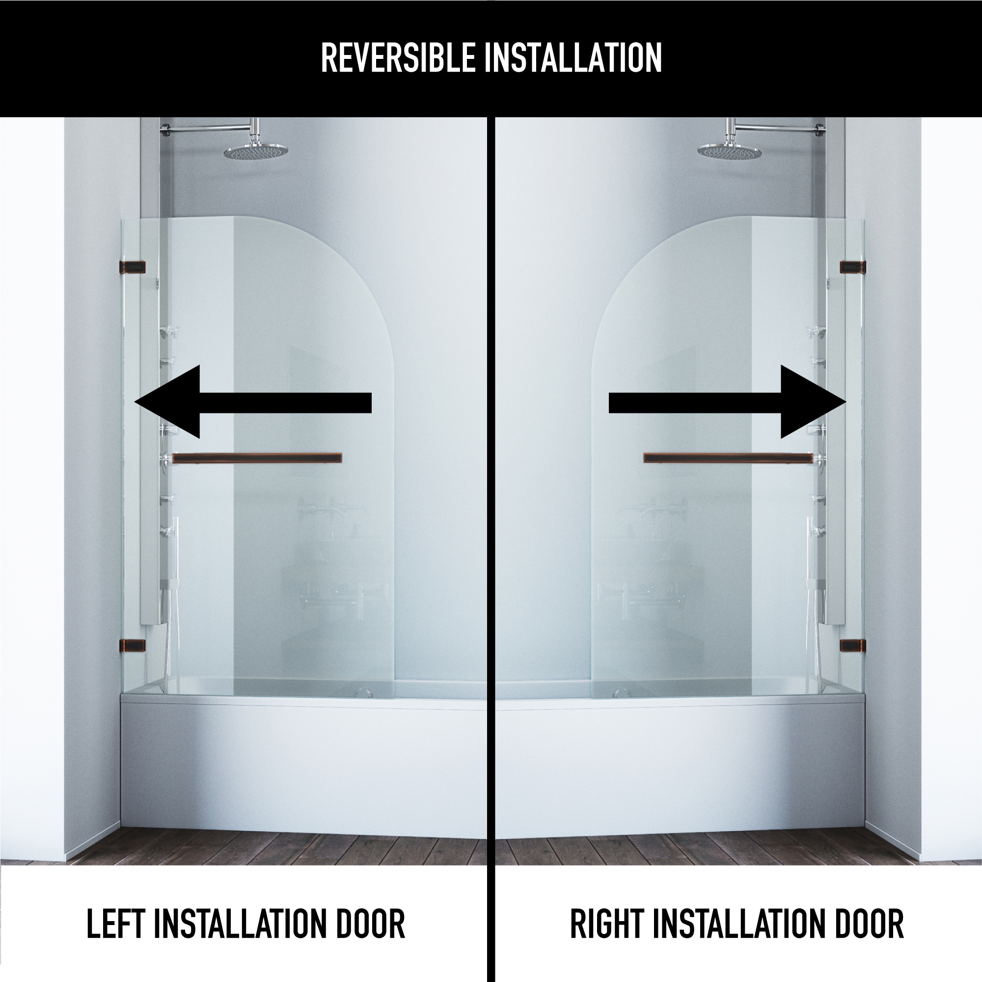 VIGO VG6071ARBCL3458 Bathtub-Doors - View #4