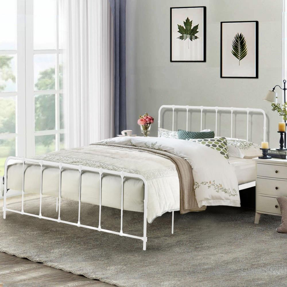 Belle Isle Furniture Bella Colina Bed White Full Metal Platform Bed ...