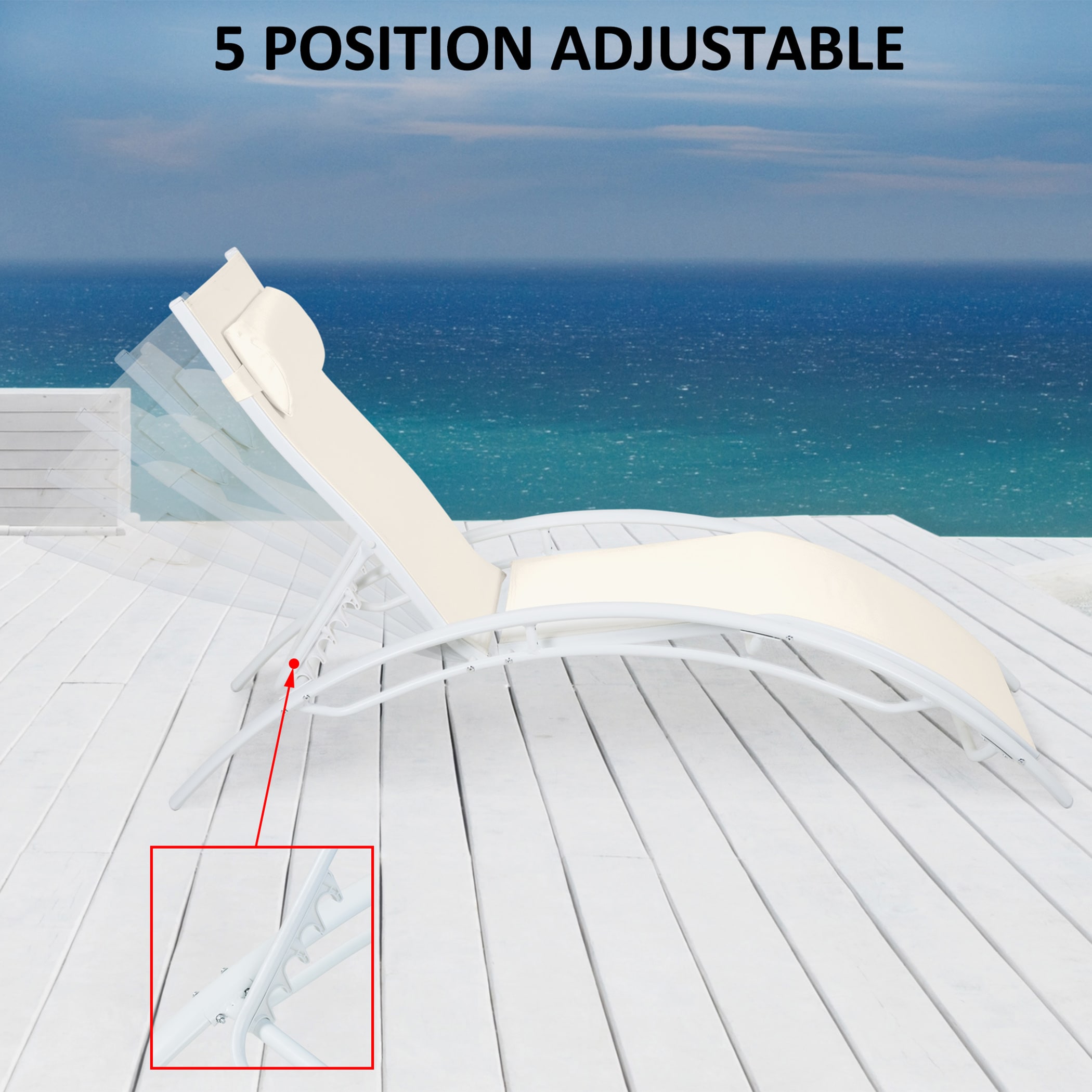 Unity FT1018-WH Patio-Chairs - View #5