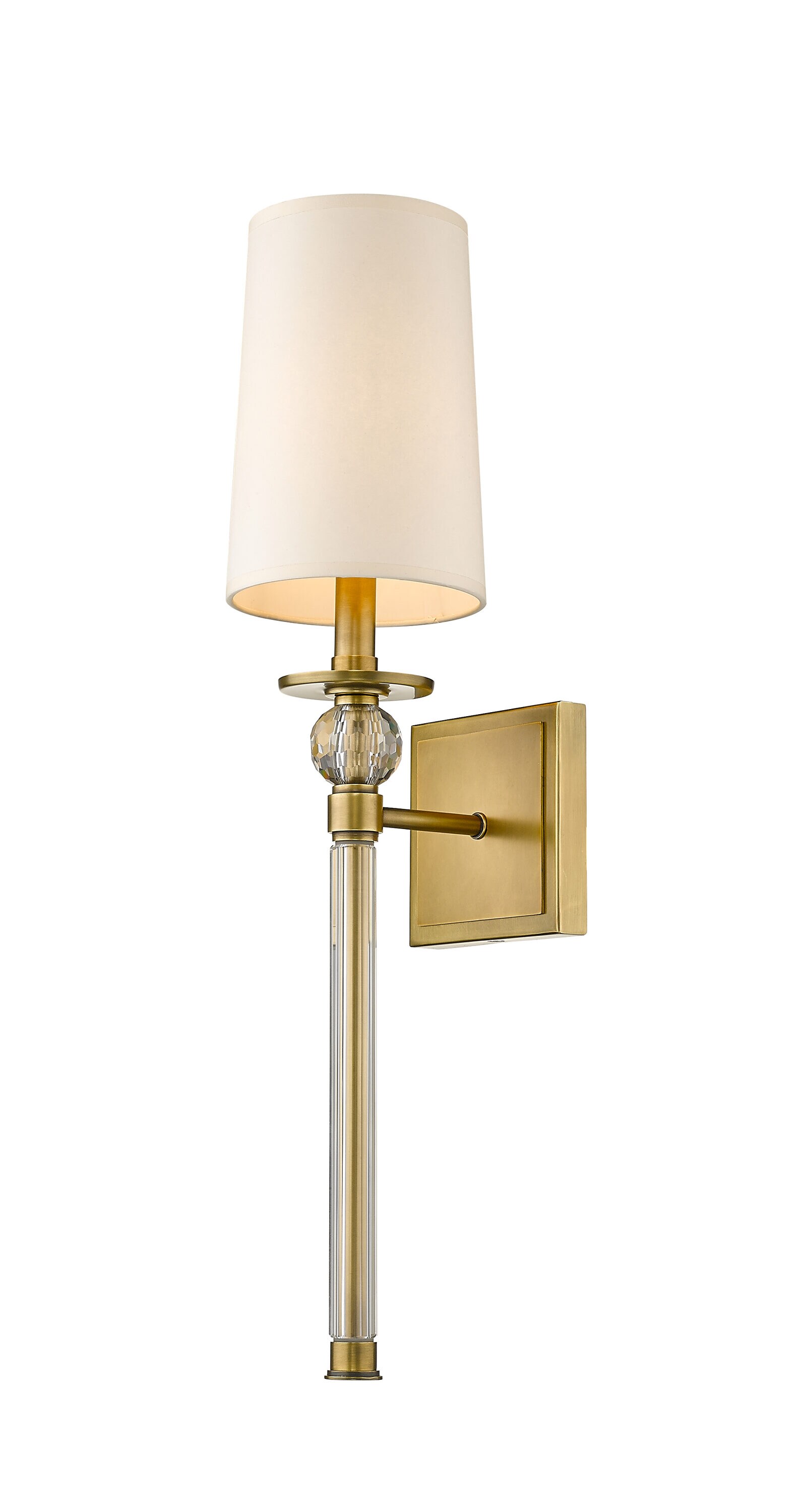 Z-Lite 805-1S-RB Mia 5.5-in W 1-Light Rubbed Brass Modern/Contemporary Wall Sconce