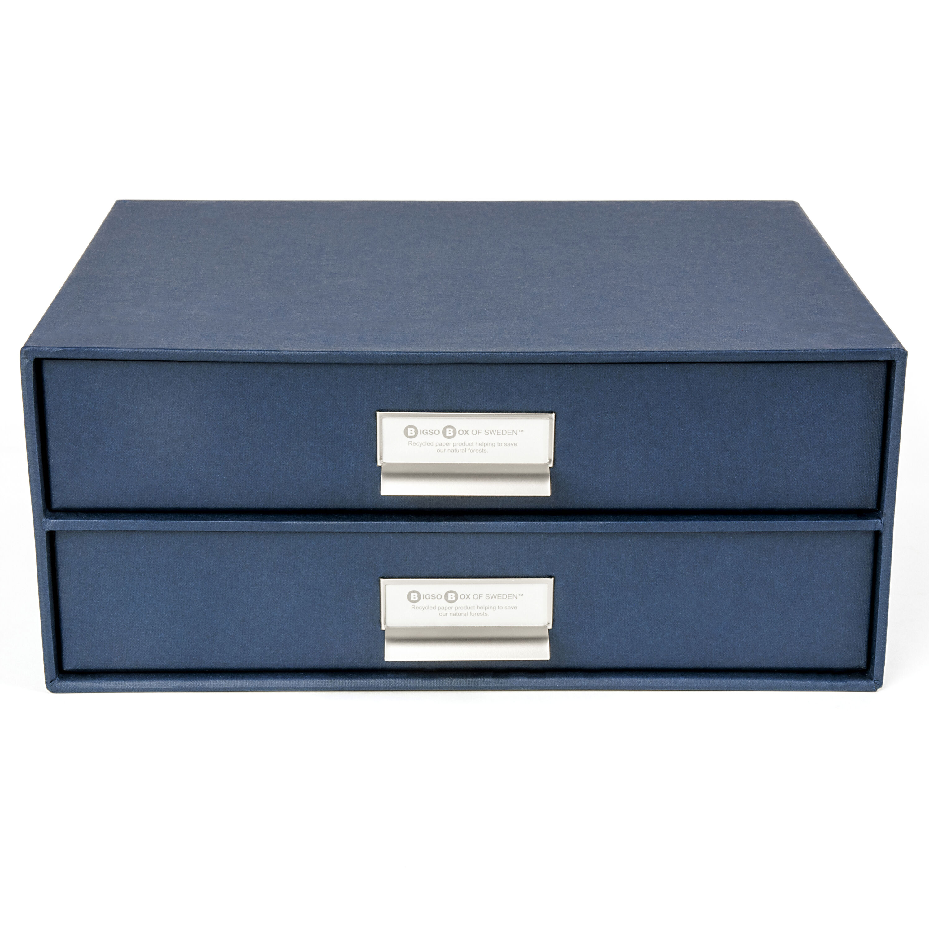 BIGSO BOX OF SWEDEN 943156944 2-Compartment Navy File Box