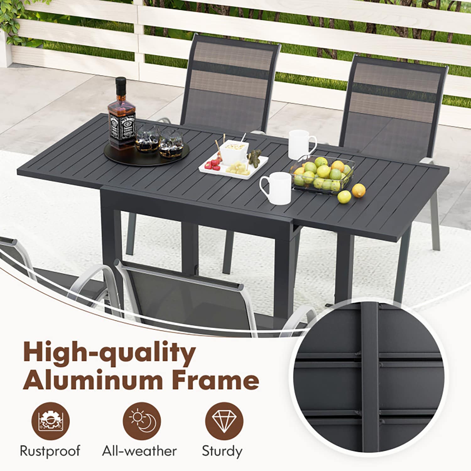 GZMR GM-DH-00043 Patio-Dining-Sets - View #5