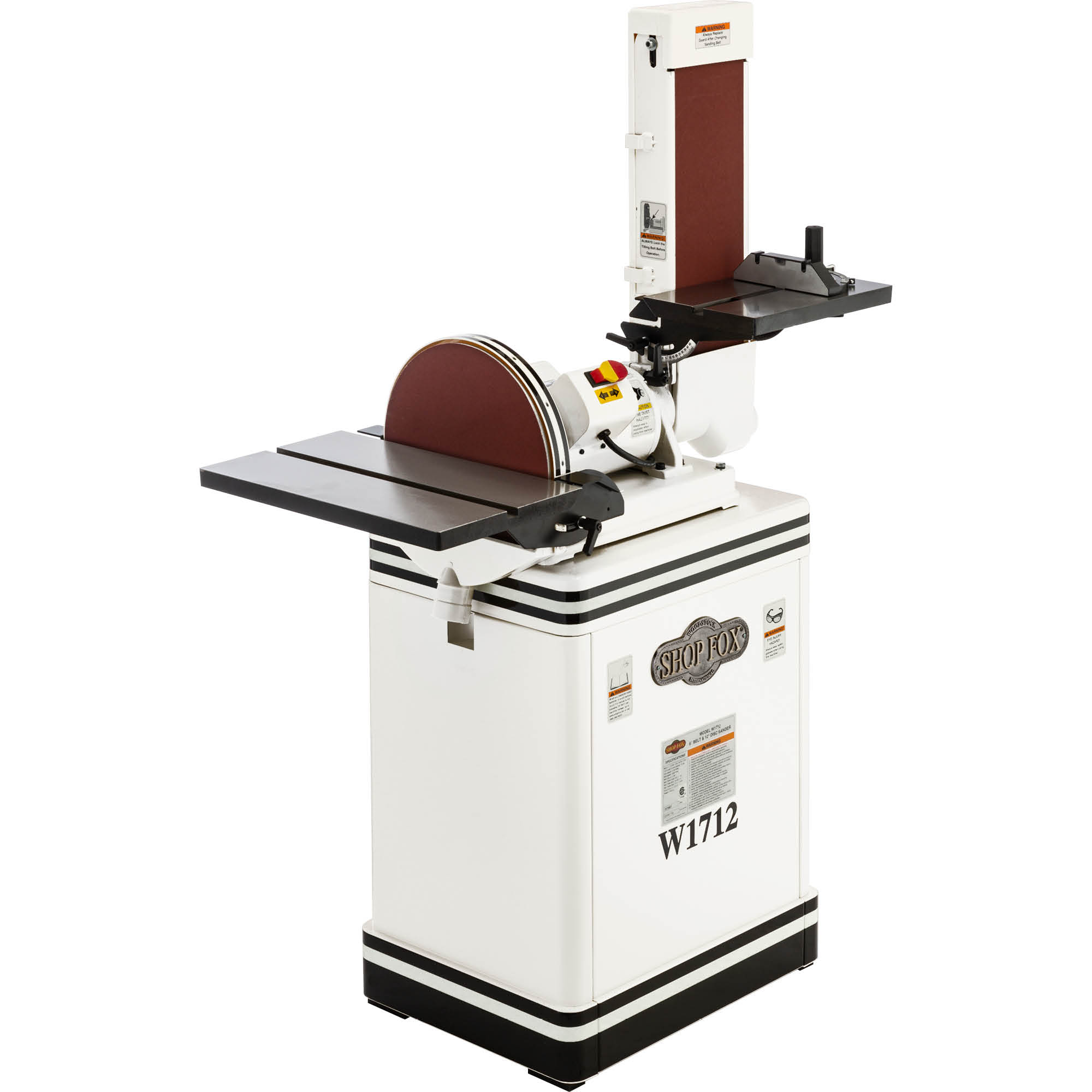 Shop Fox W1712 120-Volts 10.5 -Amp Brushless Belt/Disc Sander with Dust Management