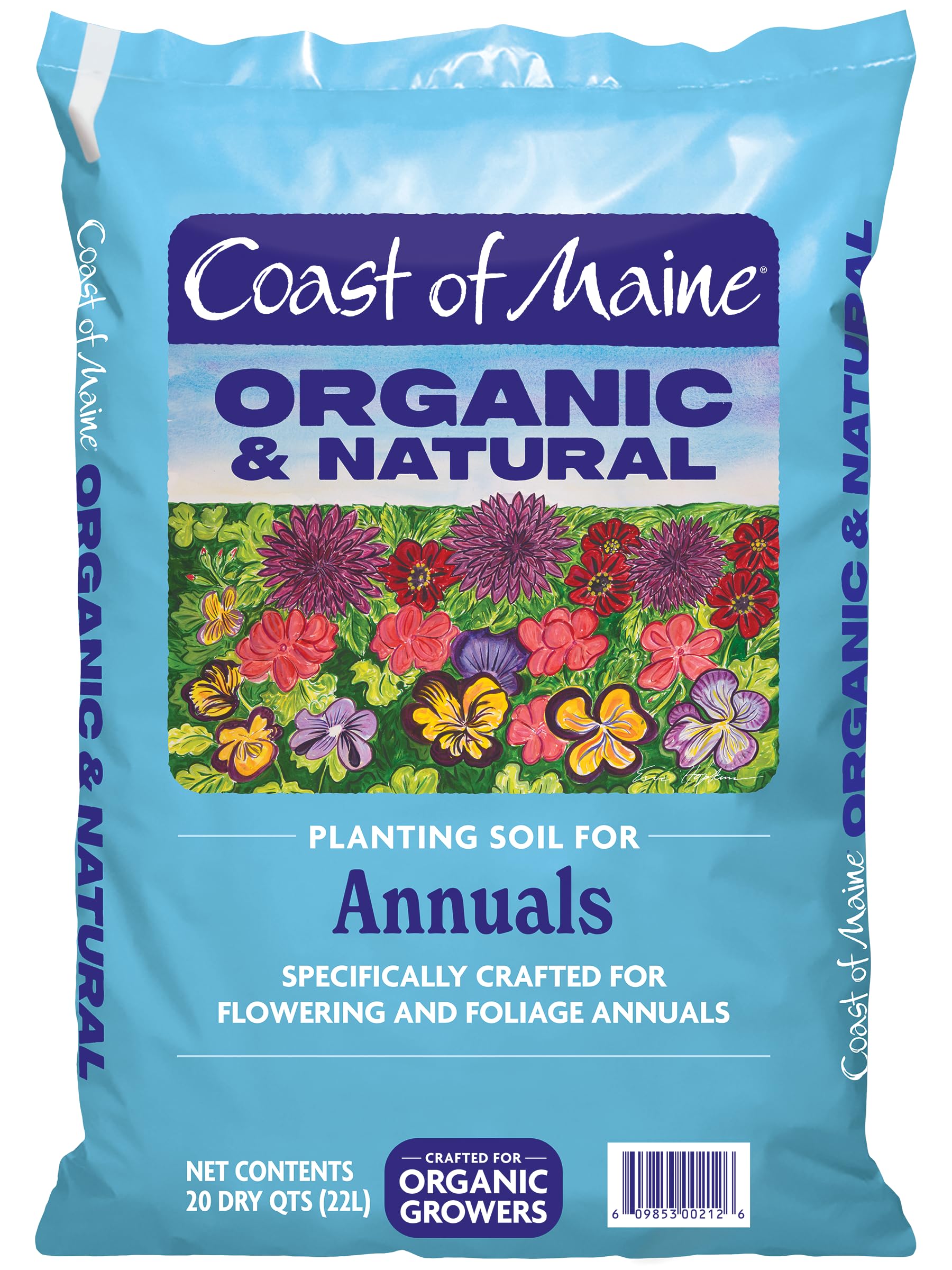 Coast of Maine - Organic Natural Planting Soil for Annuals - Premium Planting Soil w/Composted M...