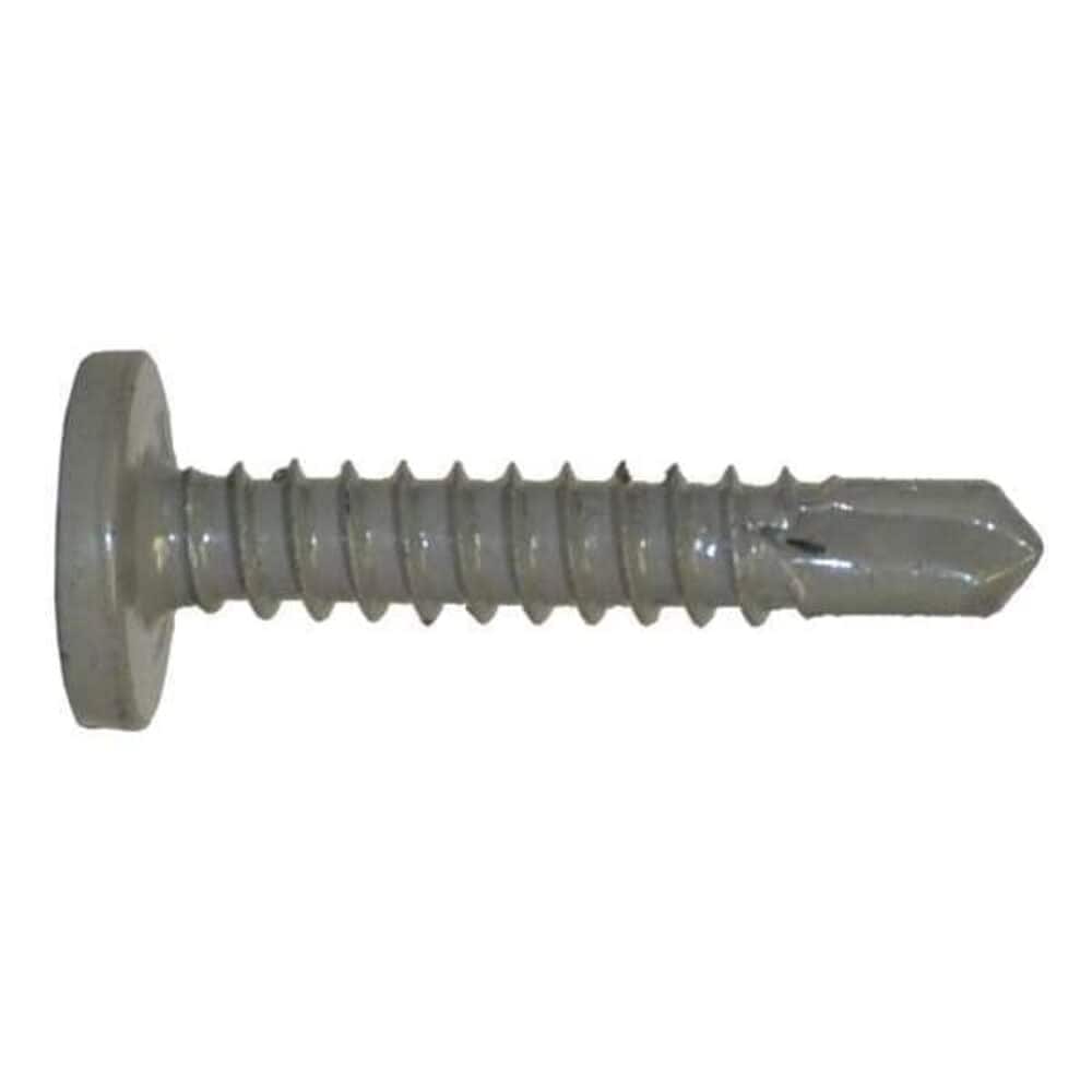 Teks  Self-Drilling Screw #10 x 1 in Gray Spex Steel Pan Head Combination Phillips/Square Drive 500 PK