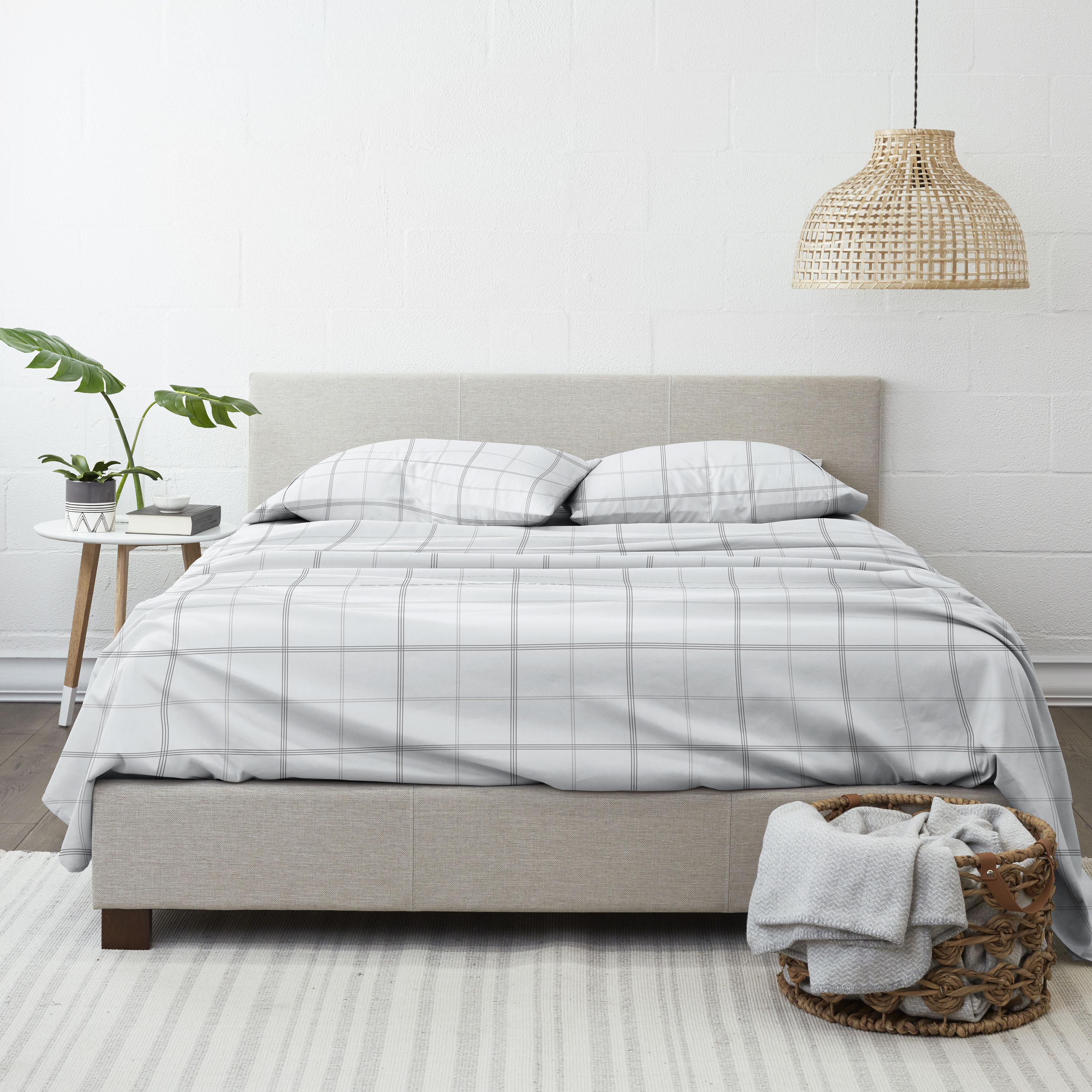 Twin Gray Cotton Flannel Deep Pocket Sheet Set
