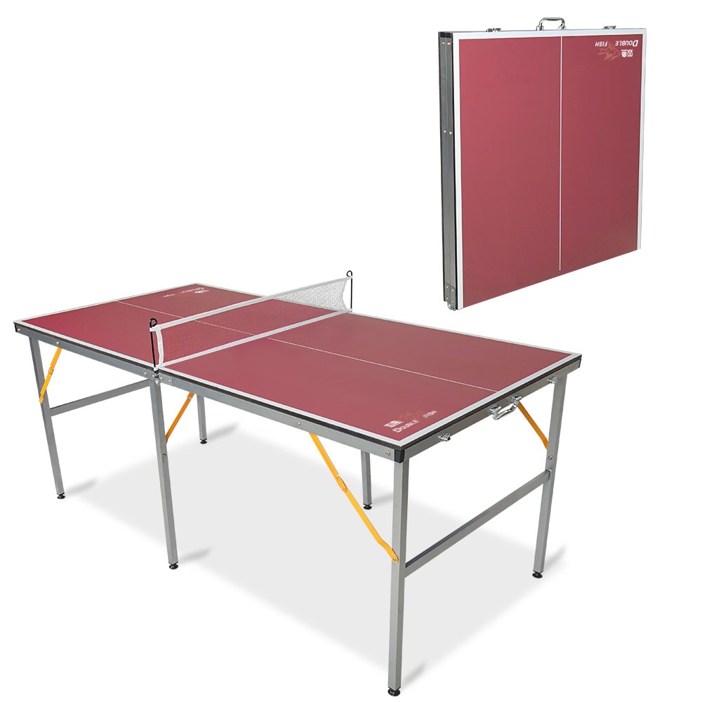 Tatayosi JL-7P250981 6ft Mid-Size Foldable Portable Ping Pong Table Indoor Outdoor Game Set with Net 2 Paddles 3 Balls