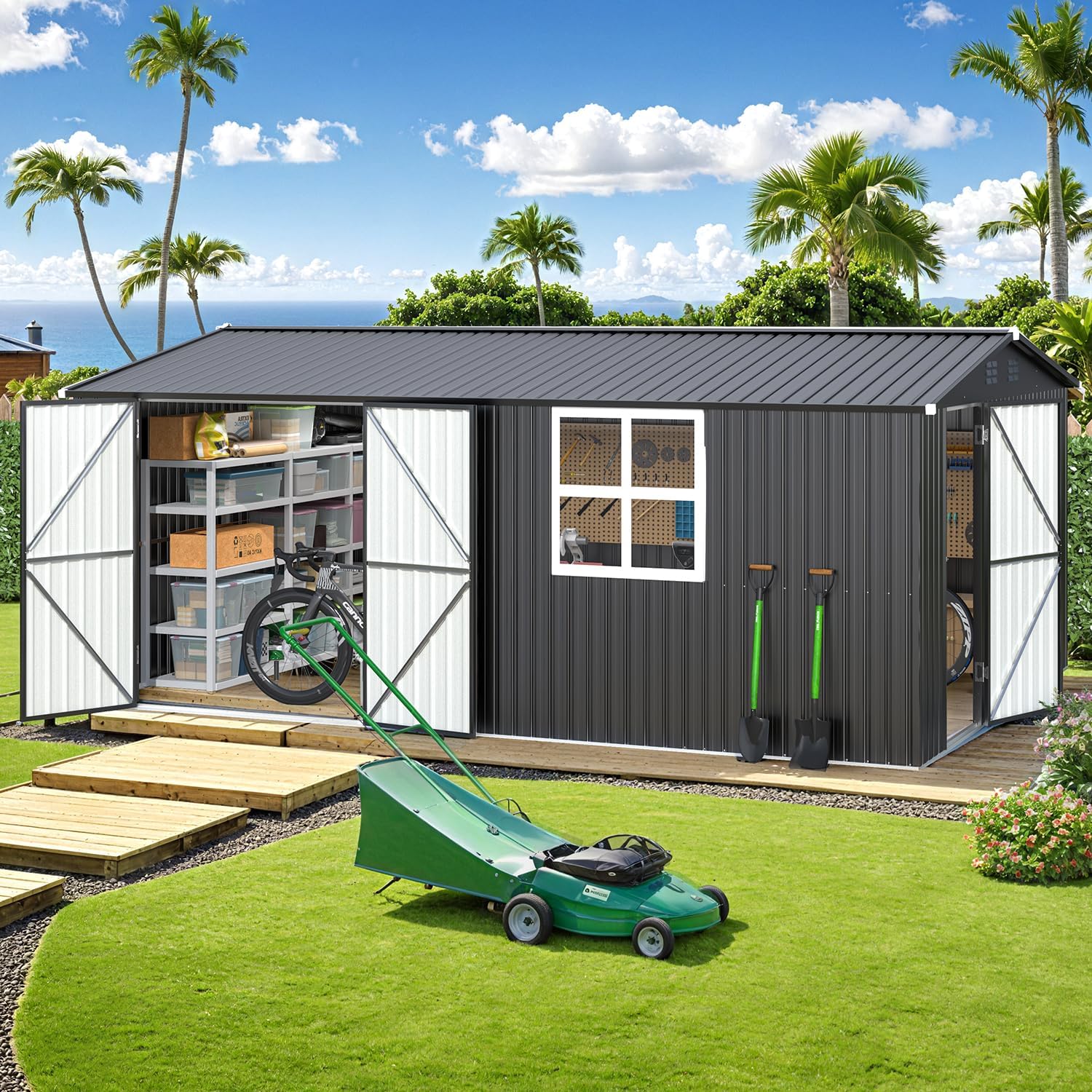 AECOJOY 16359DG-LS02 Metal-Storage-Buildings-Sheds - View #3