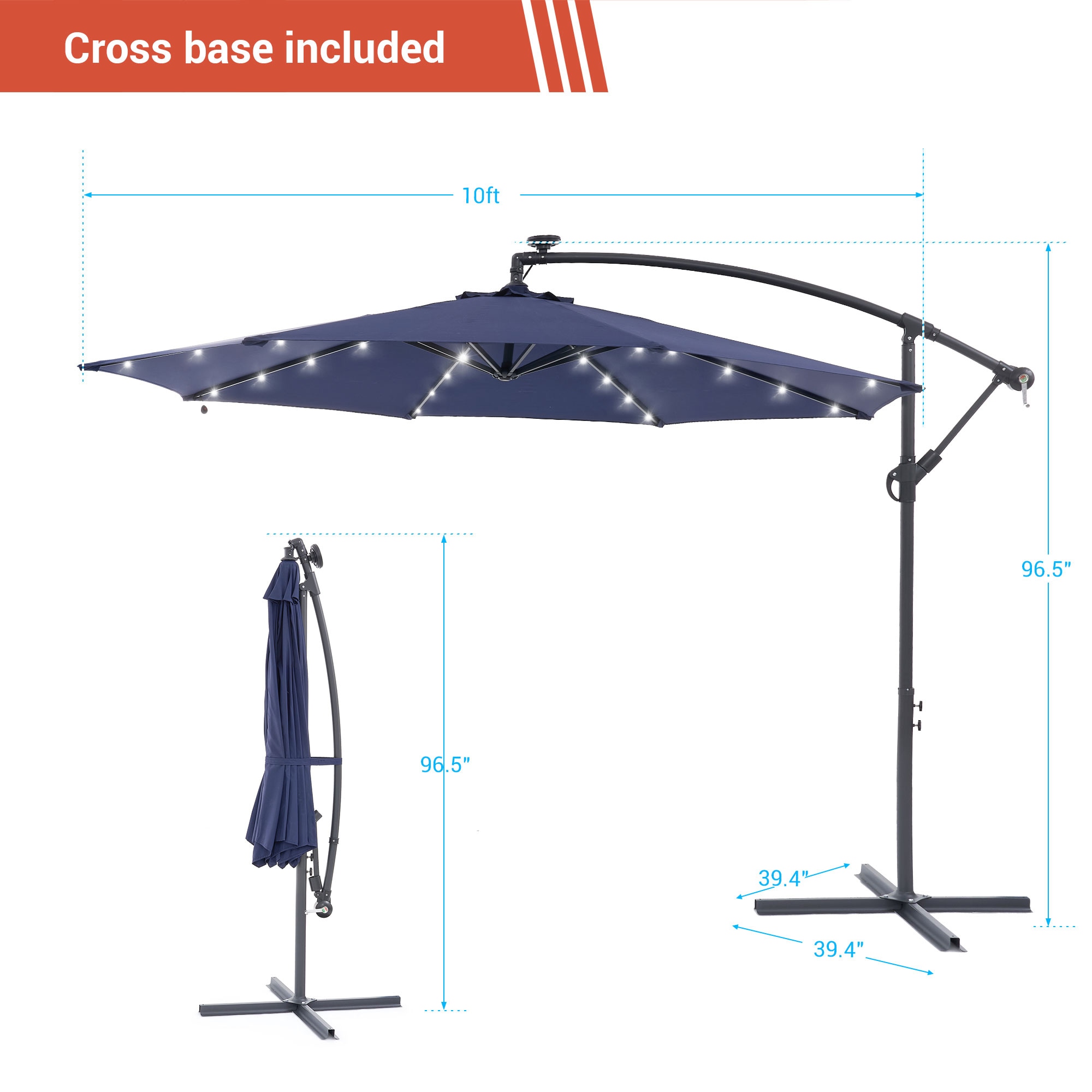 ACEGOSES LW-ROF-34L-LED Umbrellas-2 - View #6