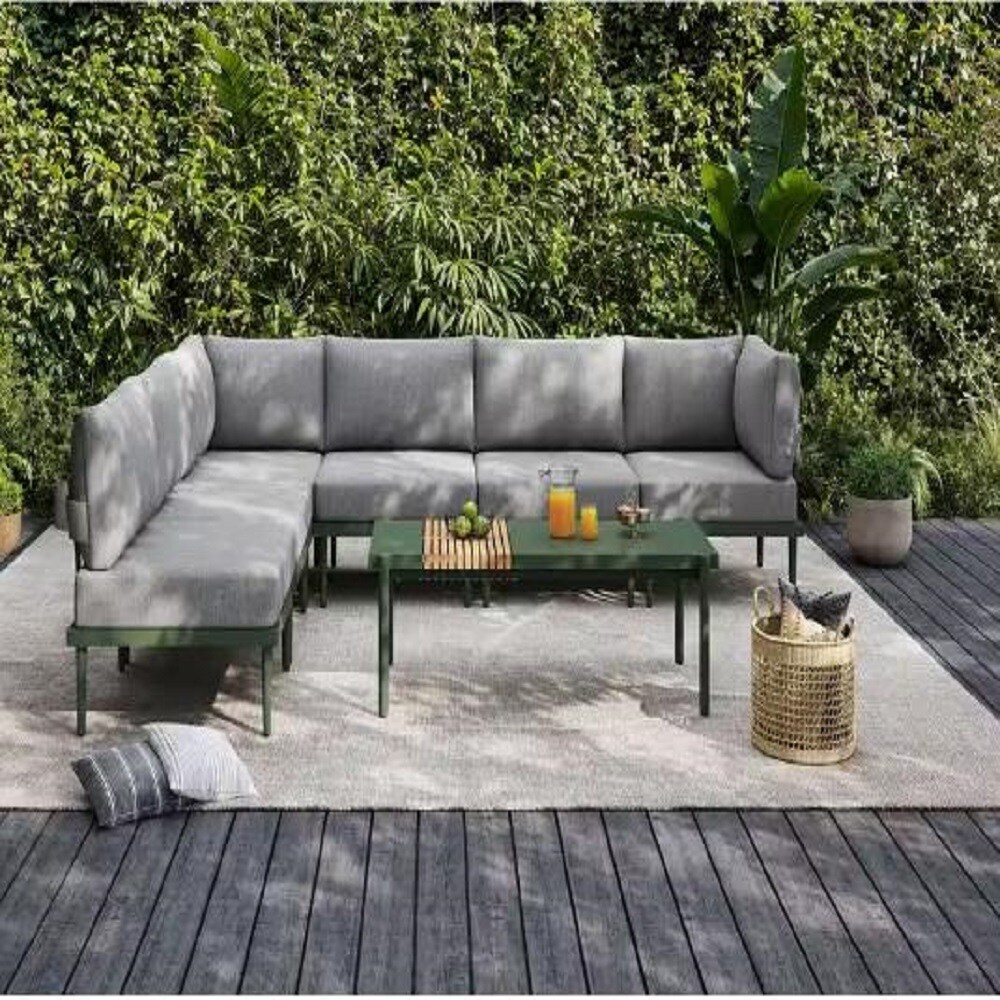 AURA OUTDOOR OICS-34-GN Patio-Sofas-Daybeds - View #9