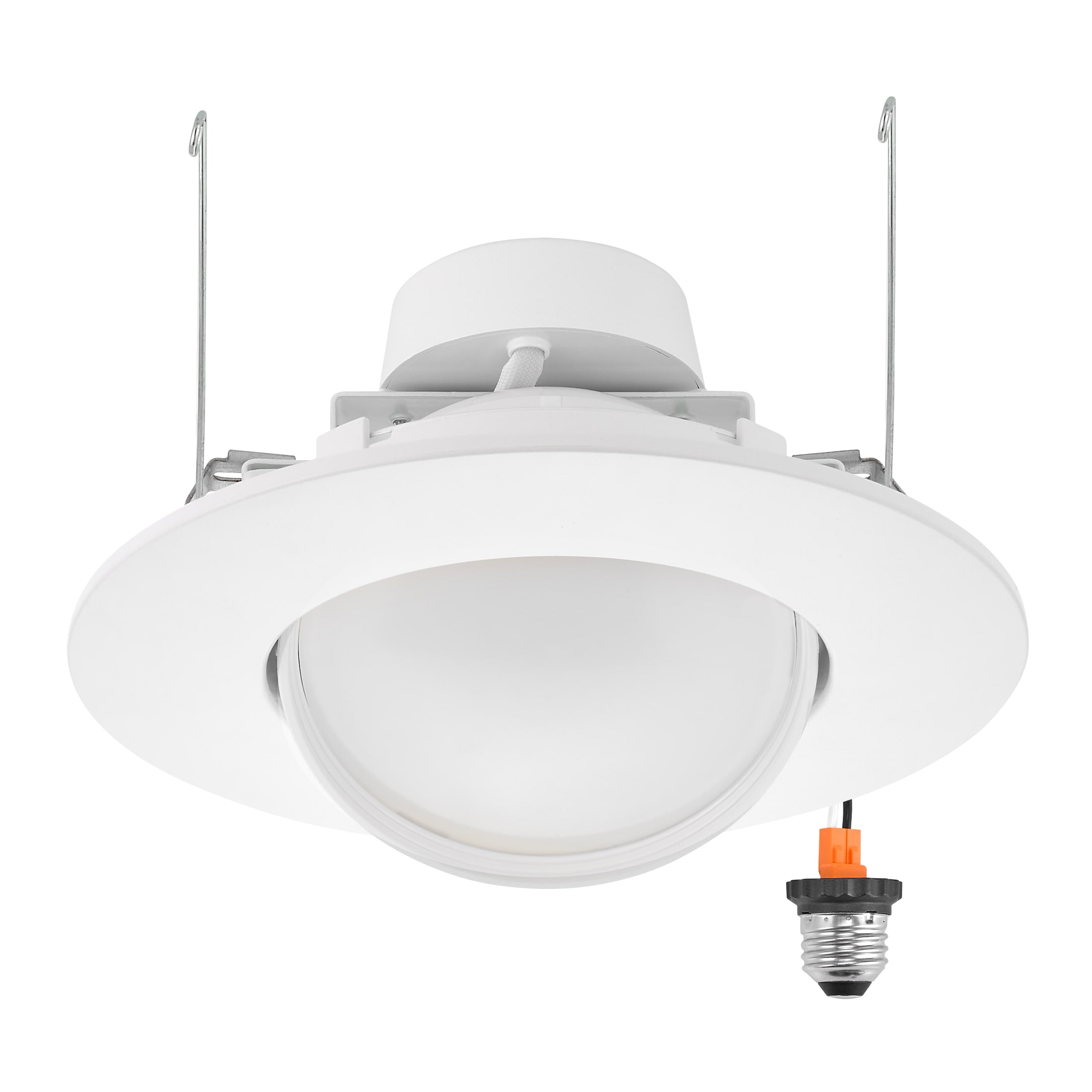 Maxxima MRL-611555 White 5-in or 6-in 1100 -Lumens Switchable white Round Dimmable LED Damp rated Recessed Downlight