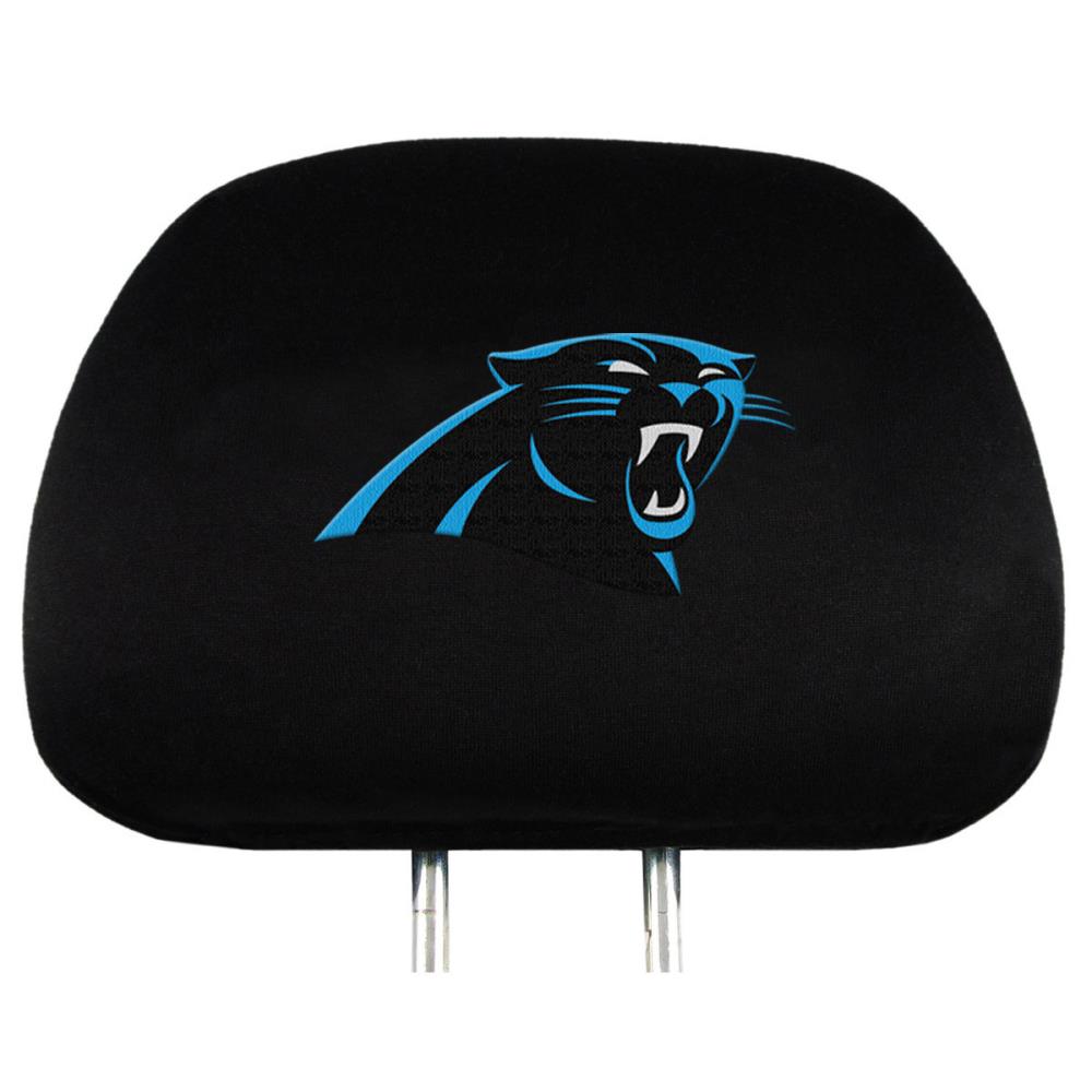 Team ProMark HRNF05 Carolina Panthers 2-Pack Universal Headrest Cover