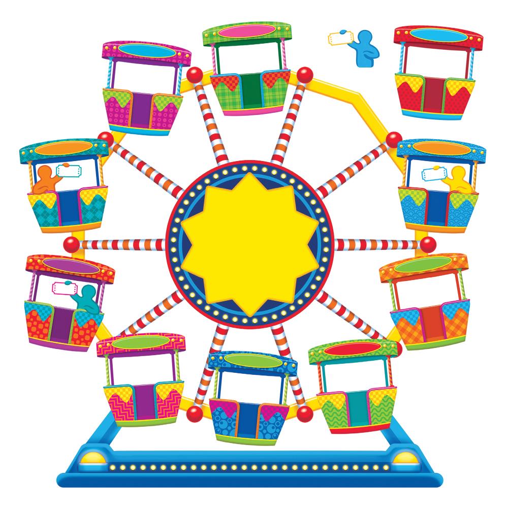 TREND Enterprises T-8417 Ferris Wheel Job Chart Plus Bulletin Board Set