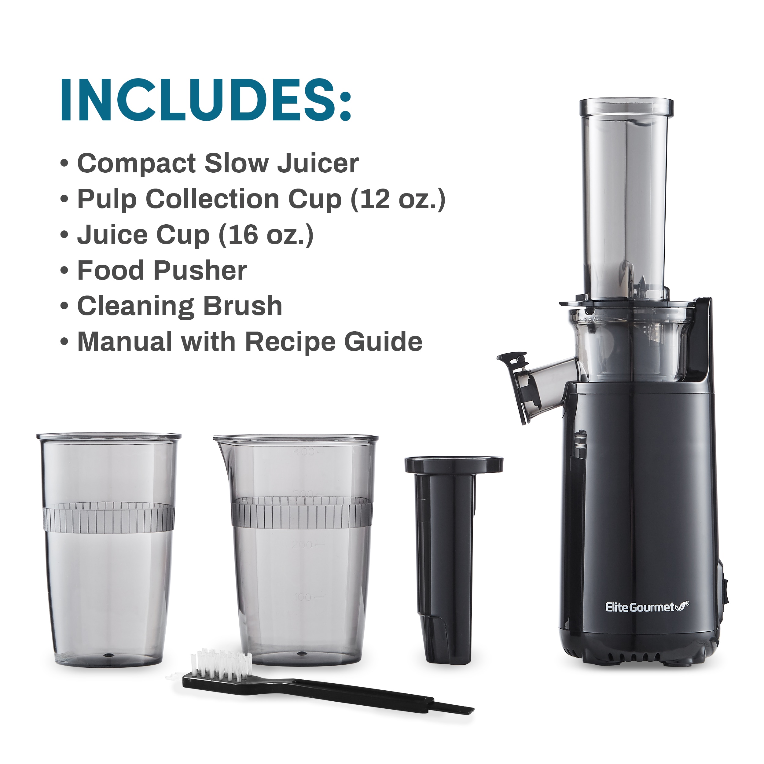 Portable Slow Juicer Cold Press, Lightweight Masticating Juicer Machines  Vegetable And Fruit, Compact Juicer With Brush And Juice Containers (Color  