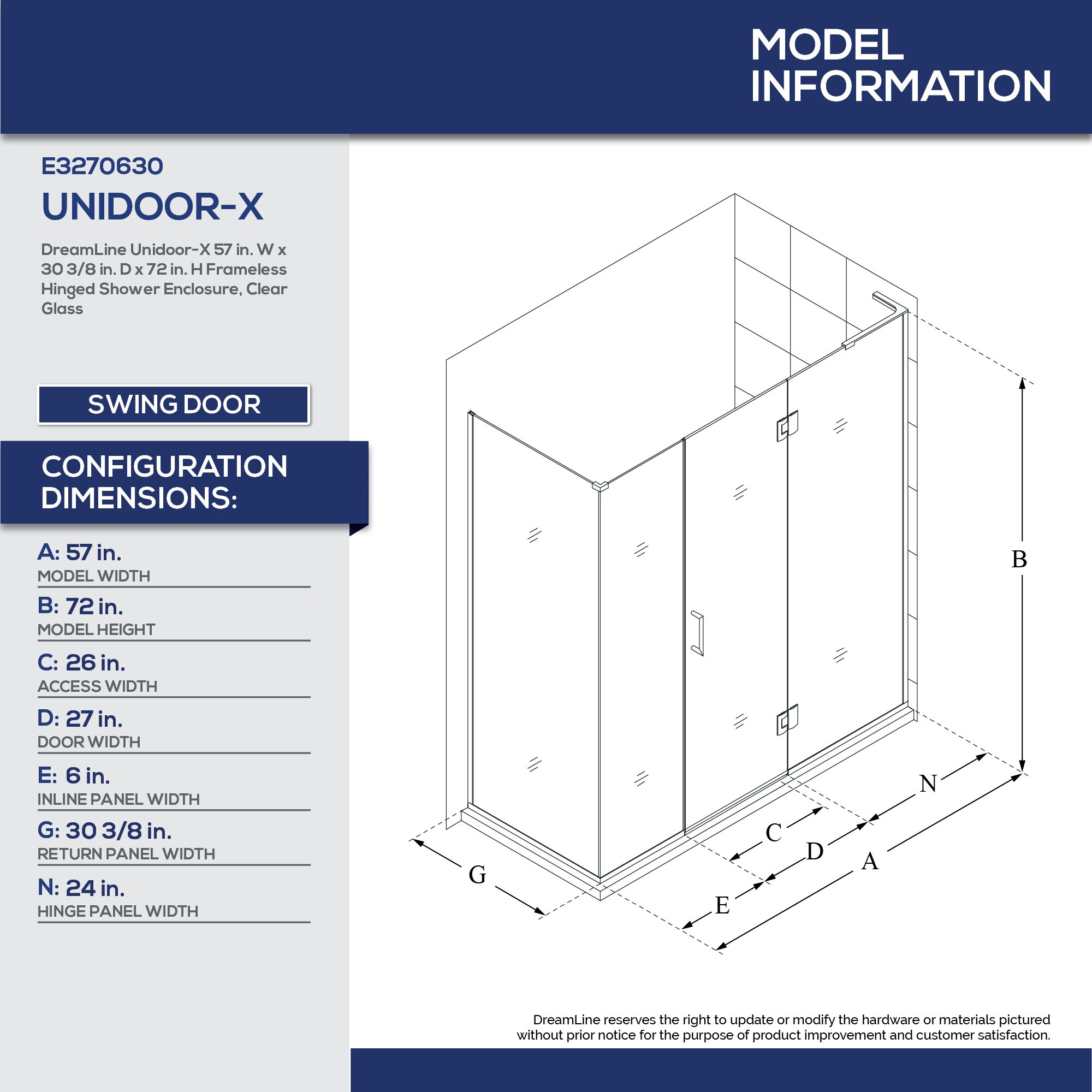 DreamLine E3270630R-04 Shower-Doors - View #9