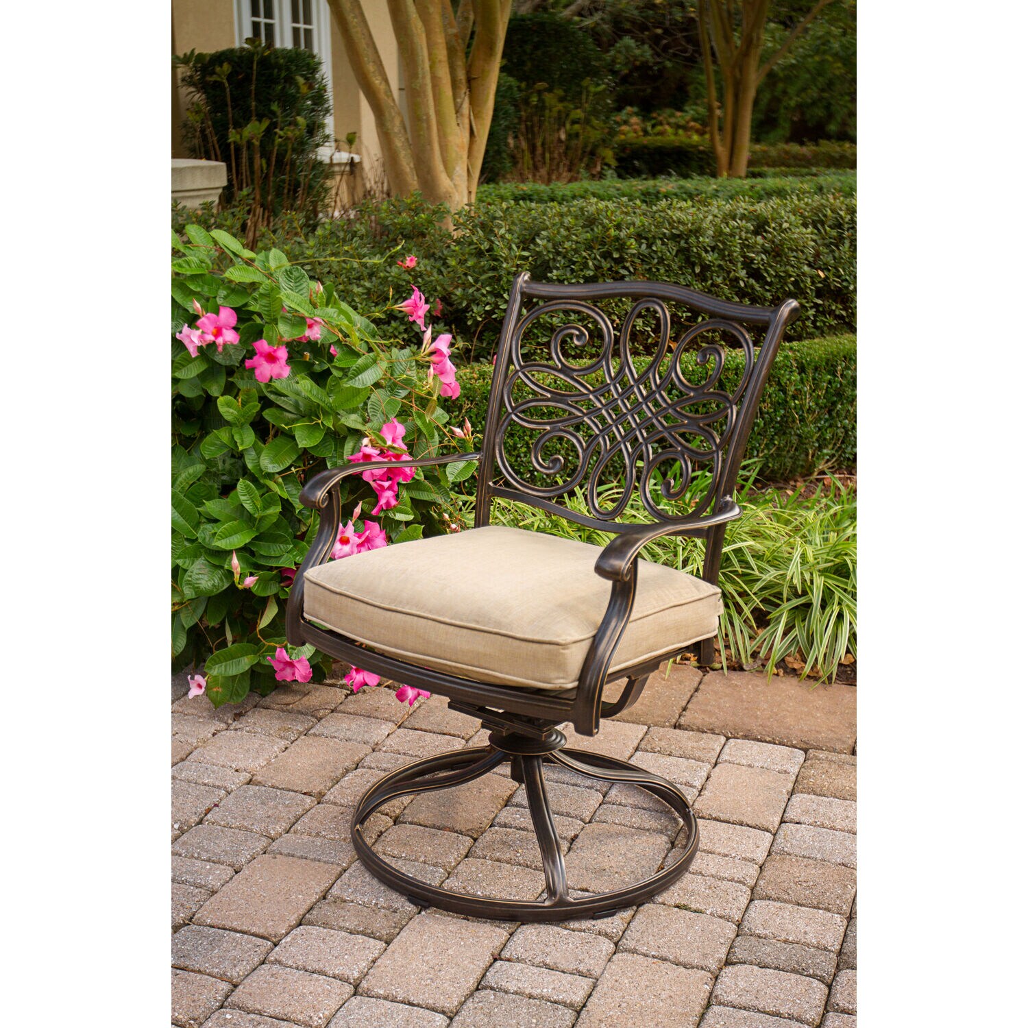Hanover TRAD5PCSLSW4FP-TAN Patio-Dining-Sets - View #12