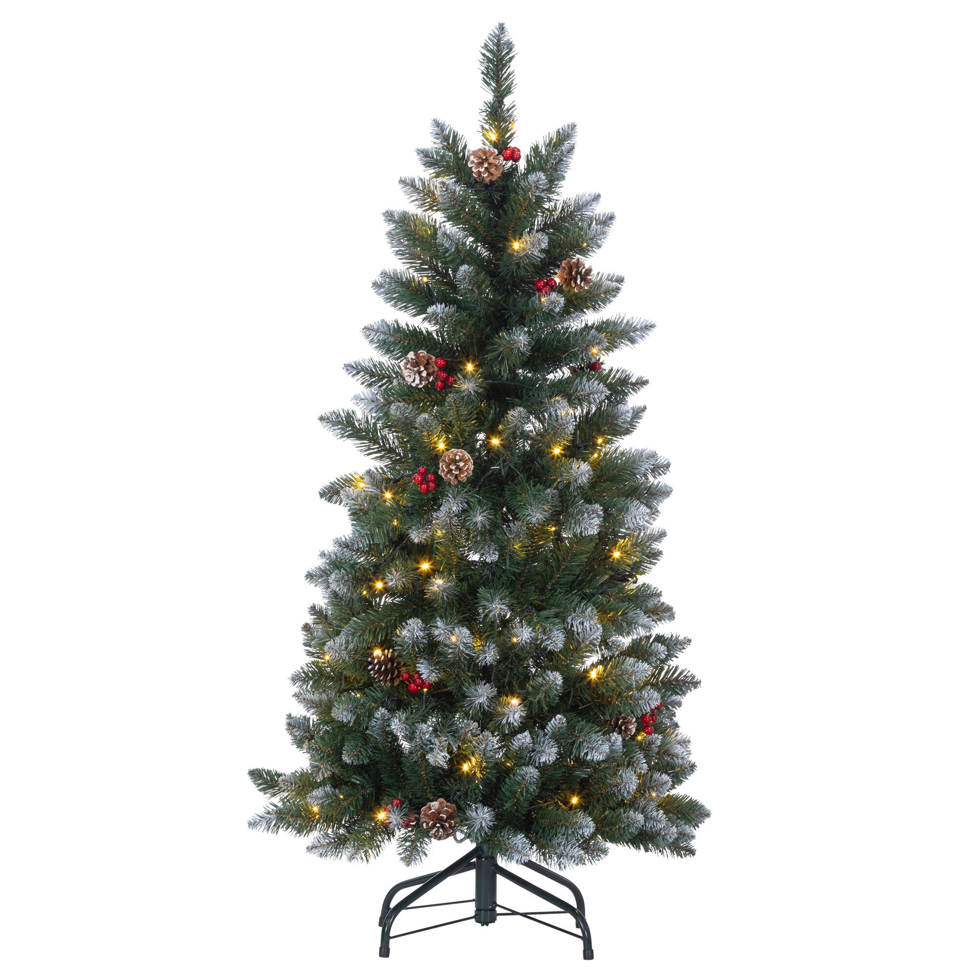 Sterling Tree Company 6470--40MLWW 4-ft Pine Pre-lit Artificial Christmas Tree with LED Lights