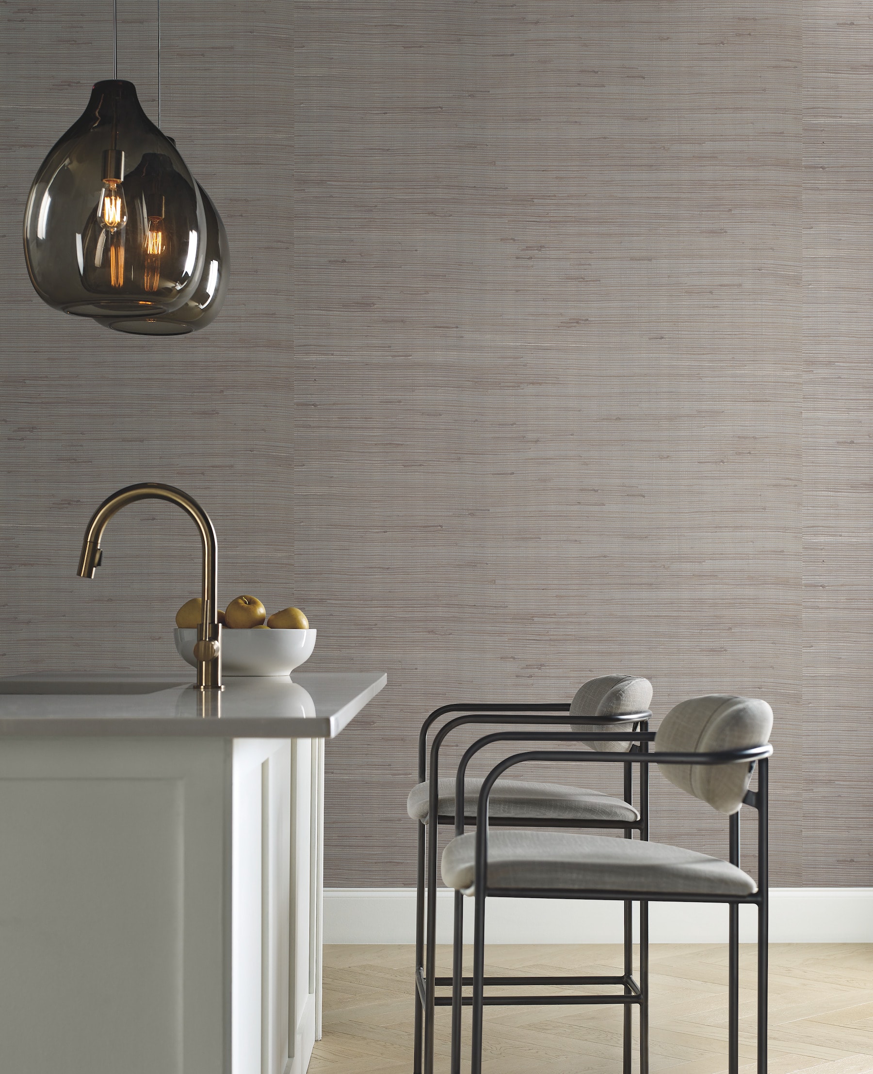 York Wallcoverings OS4322 Modern Nature 2nd Edition 72-Sq. Feet Gray Grasscloth Grasscloth Unpasted Wallpaper