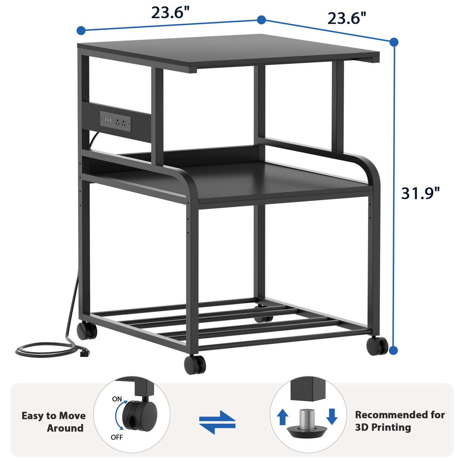 Aheaplus X3DJ-B Office-Carts - View #2