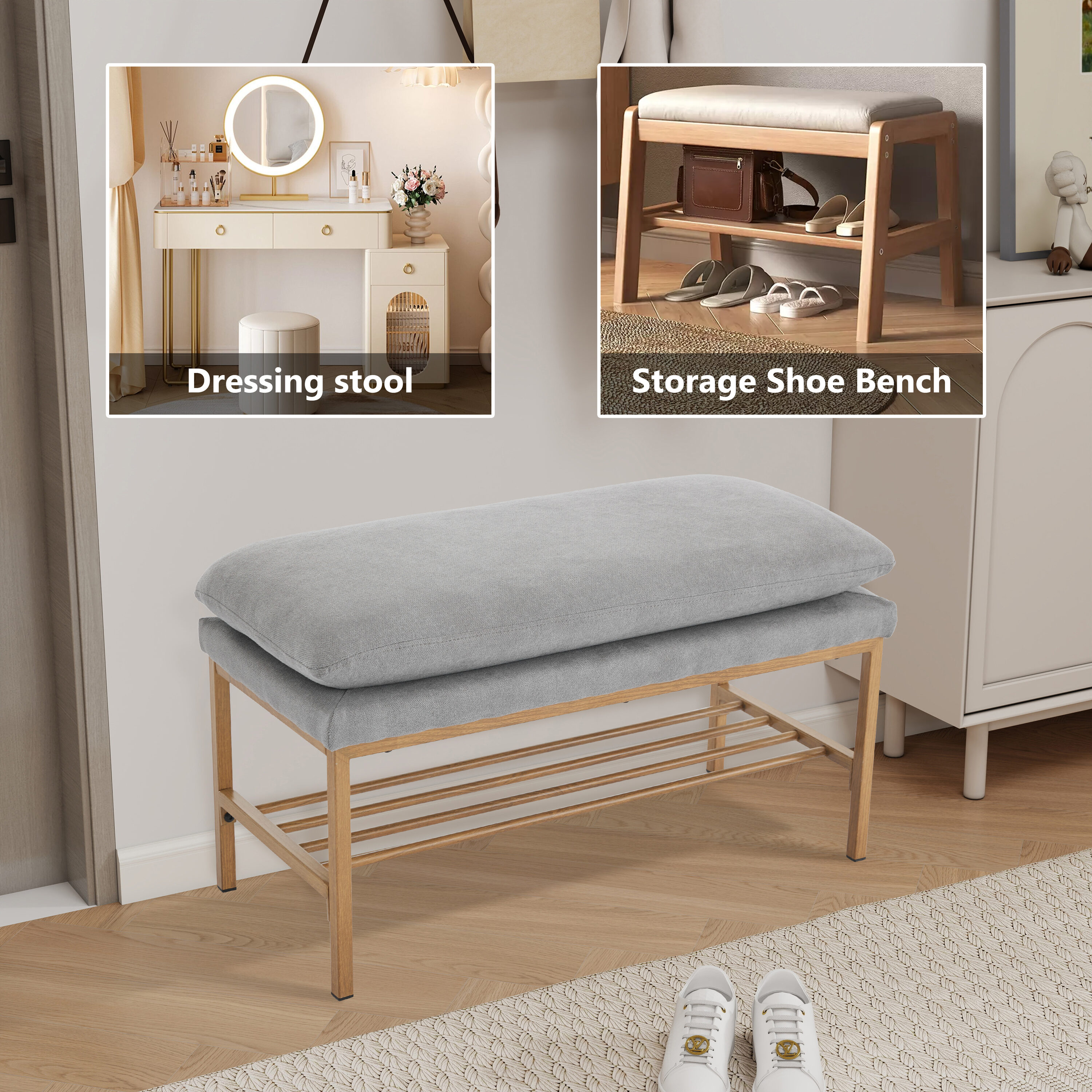 Hrinhom HC-W4107-GRAY bench - View #6